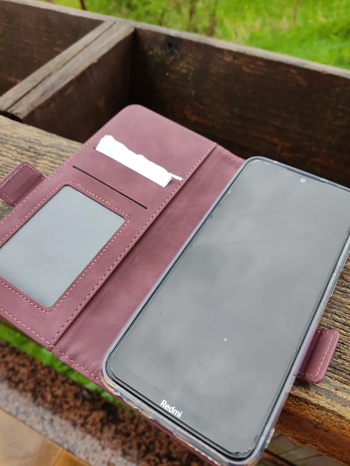 YATWIN Xiaomi Redmi Note 8T Klapphülle Blau Leder RFID
