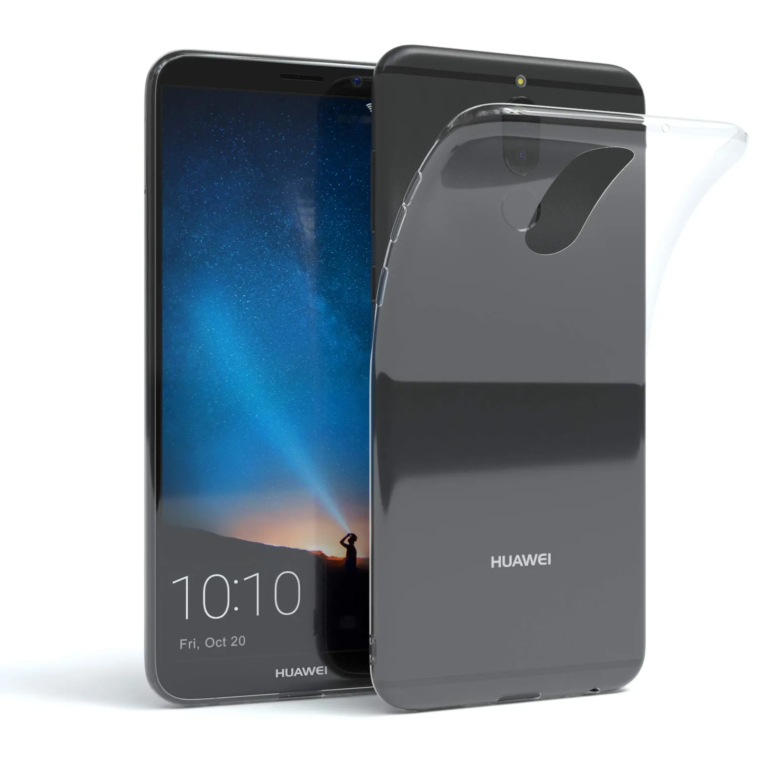 EAZY CASE Huawei Mate 10 Lite Handytasche Book Schwarz Leder