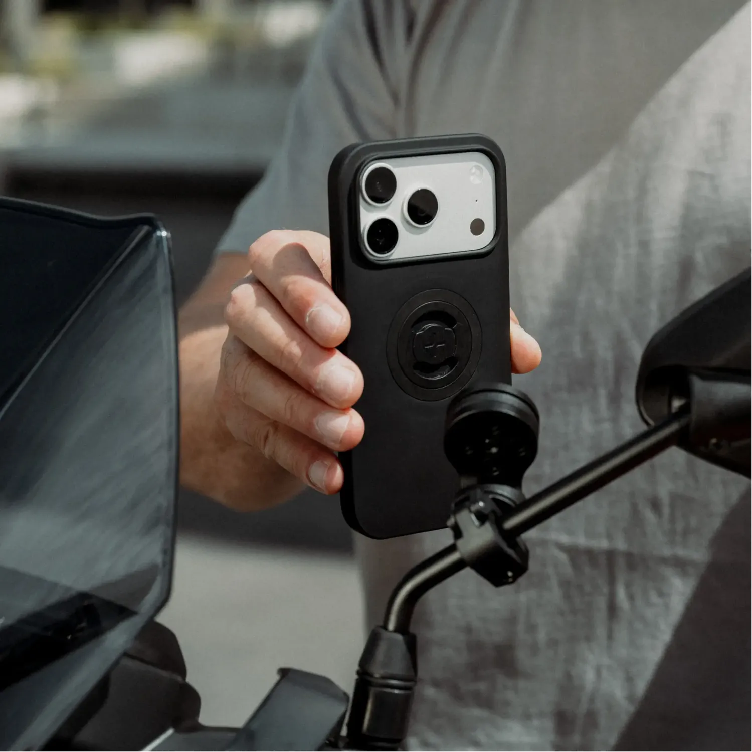 SP Connect Mirror Mount Pro Motorrad Handyhalterung Spiegel
