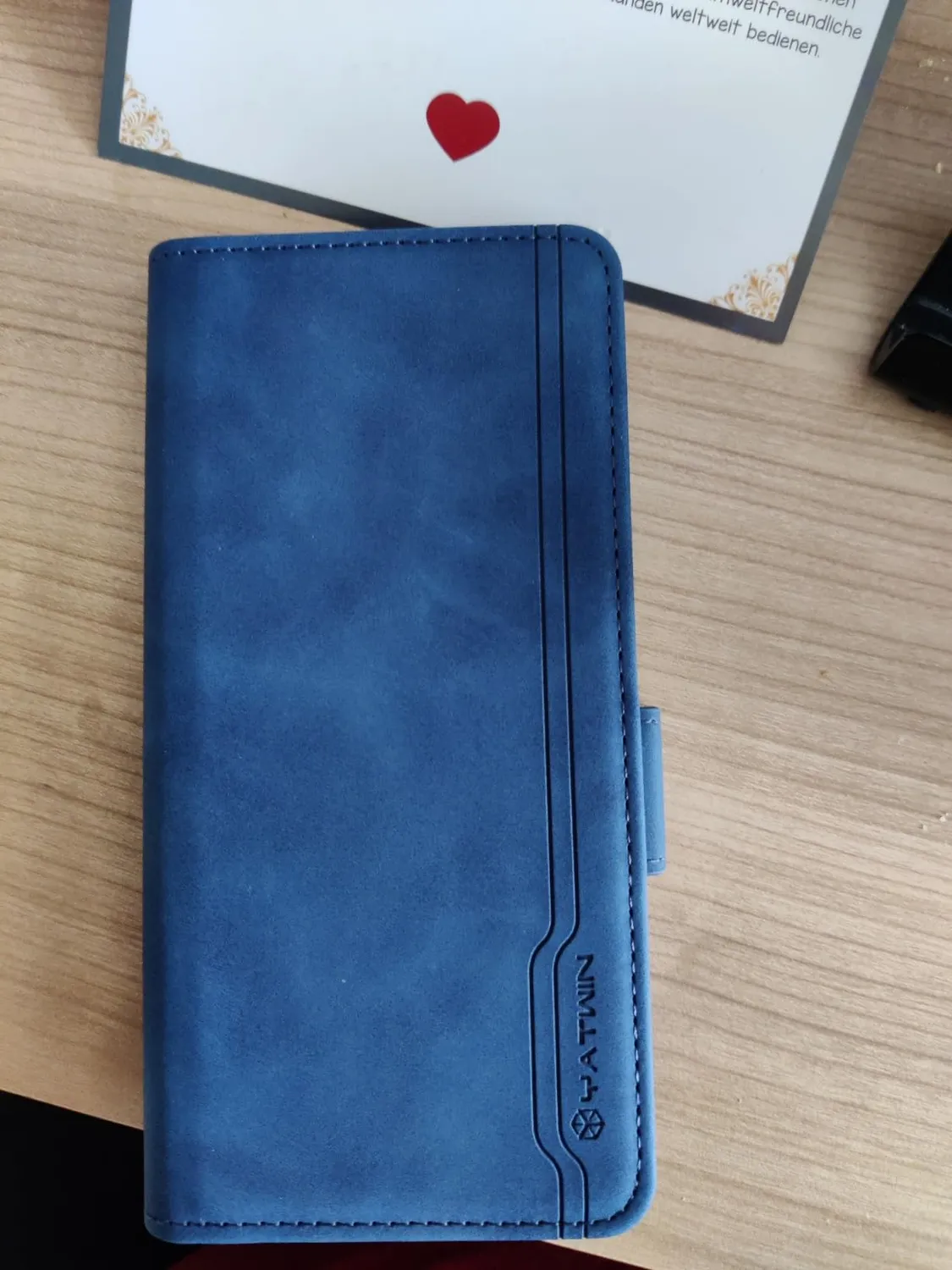 YATWIN Pixel 6 Pro Klapphülle Leder Blau mit Panzerglas