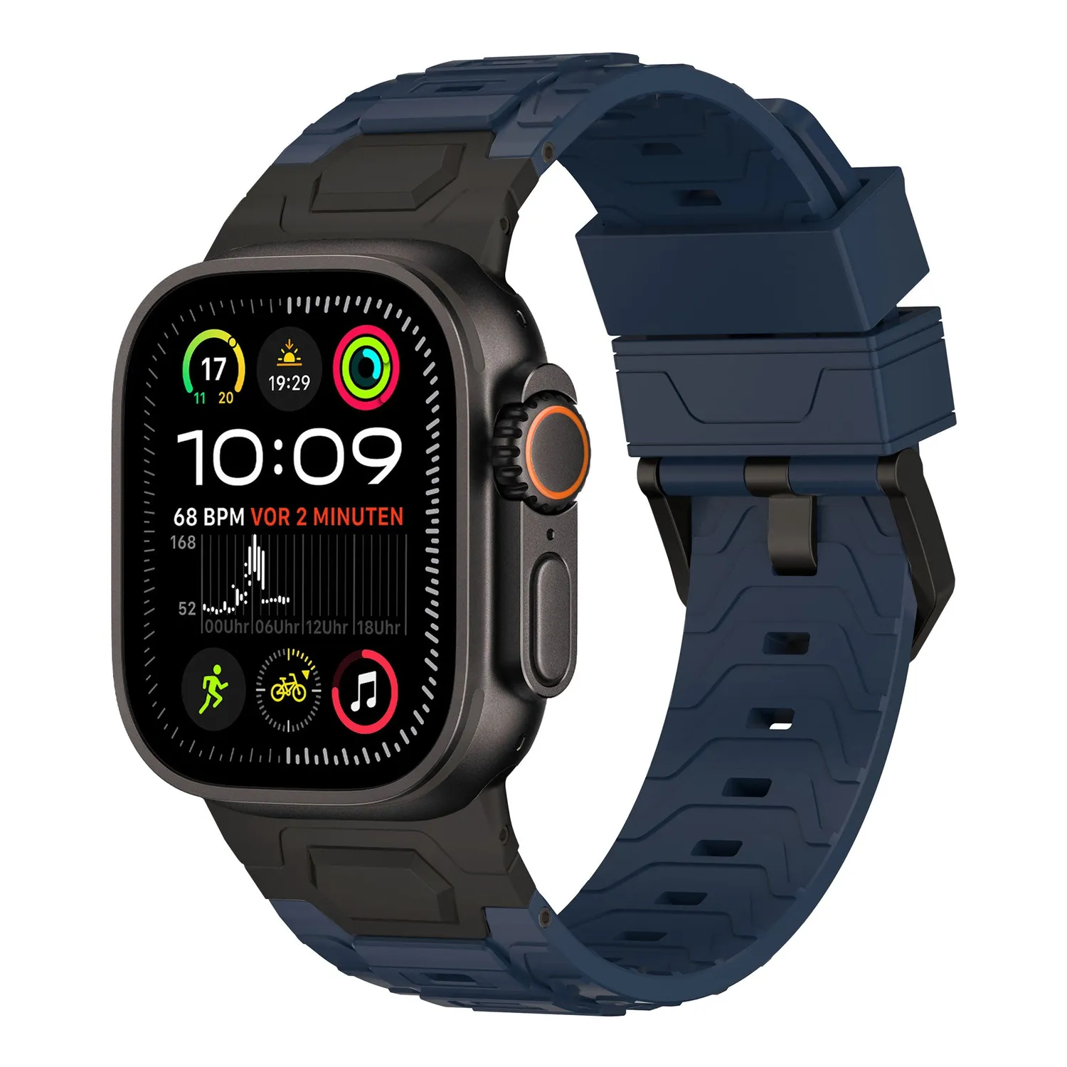 arktisband Orbiter Apple Watch Ultra Armband Schwarz Titan