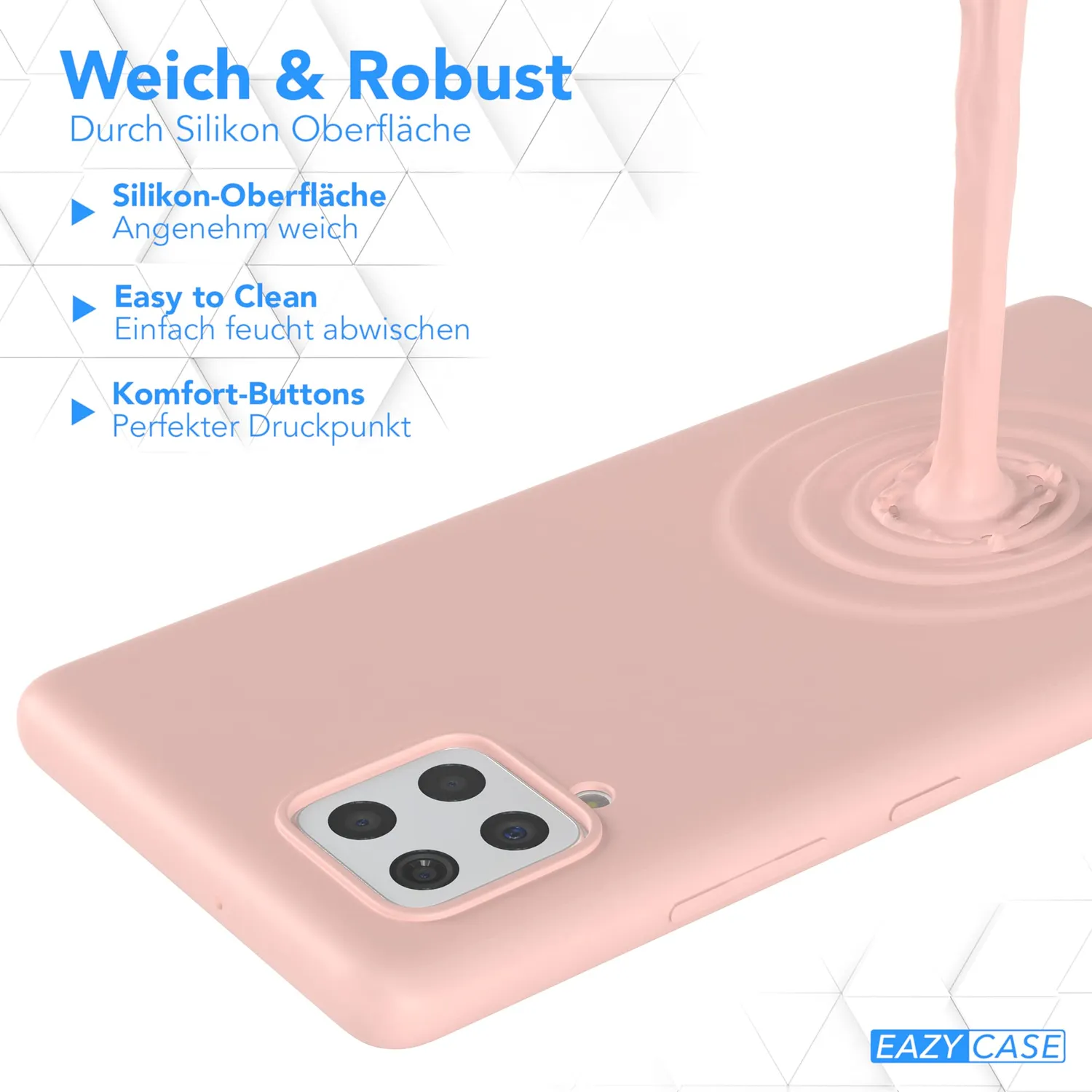 EAZY CASE Galaxy A42 5G Silikonhülle Alt Rosa matt