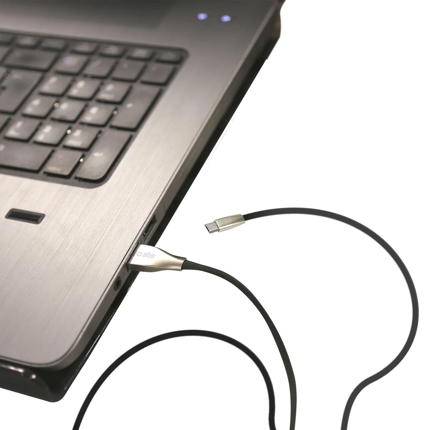 SBS Micro-USB Ladekabel 150 cm Metall unsichtbar