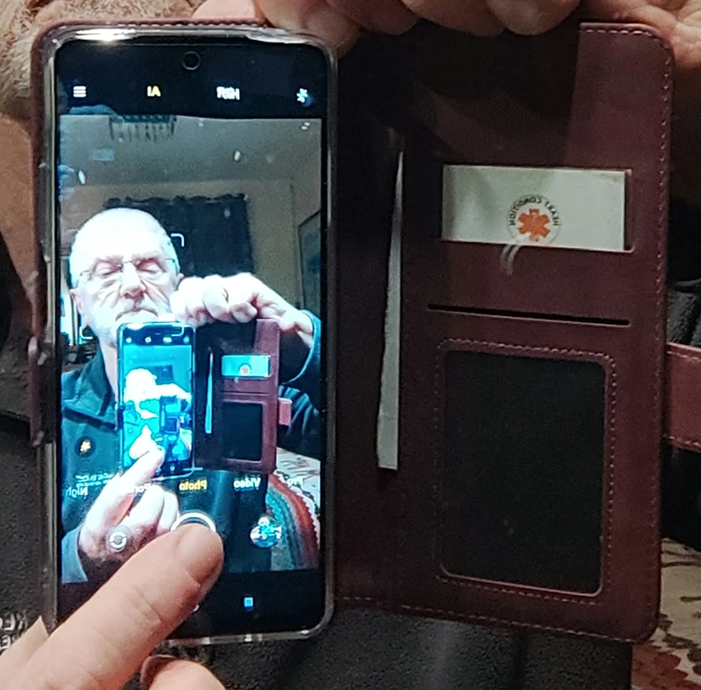 YATWIN Mi 10T Lite 5G Klapphülle Schwarz mit Kartenfach