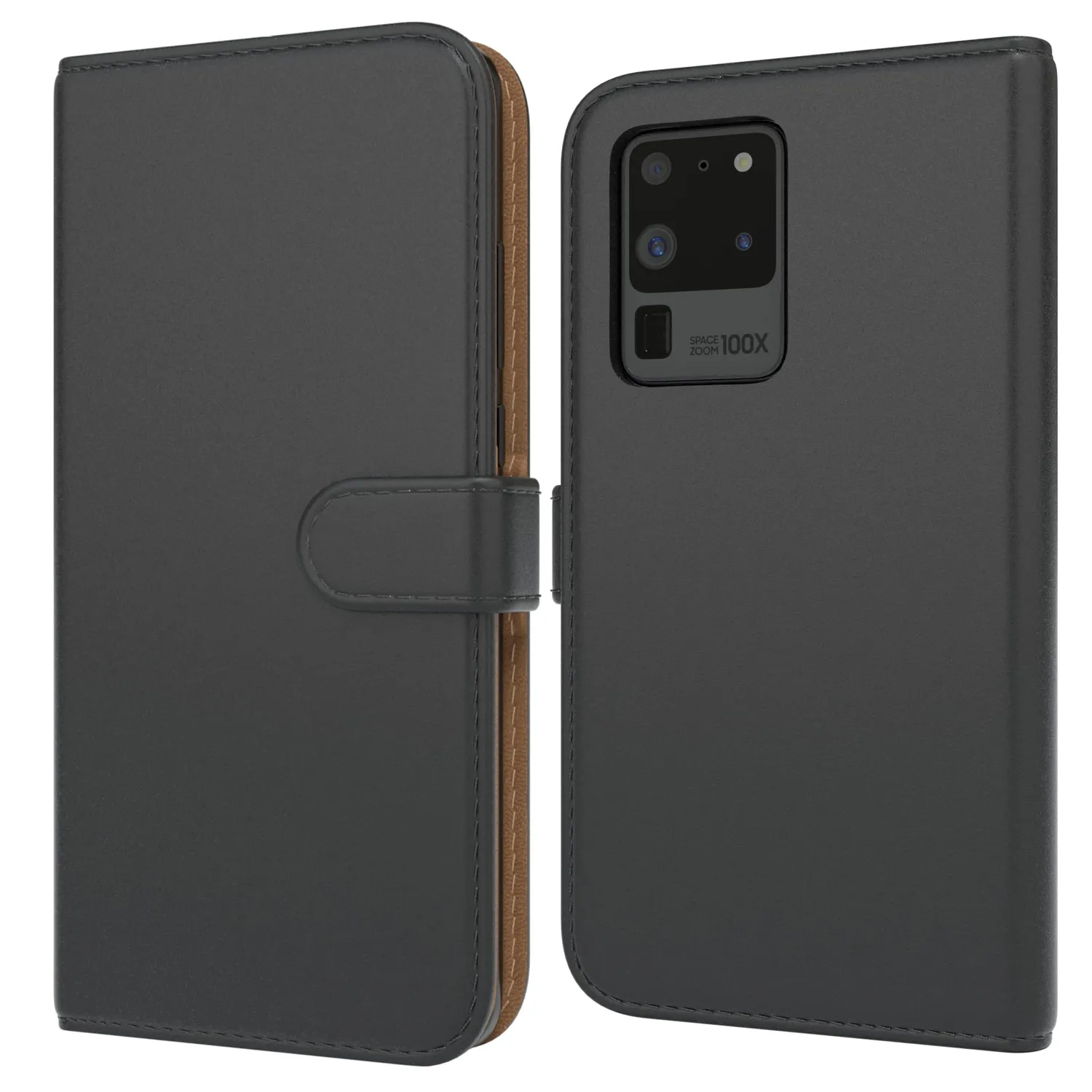 EAZY CASE Galaxy S20 Ultra Klapphülle Book Schwarz Kartenfach