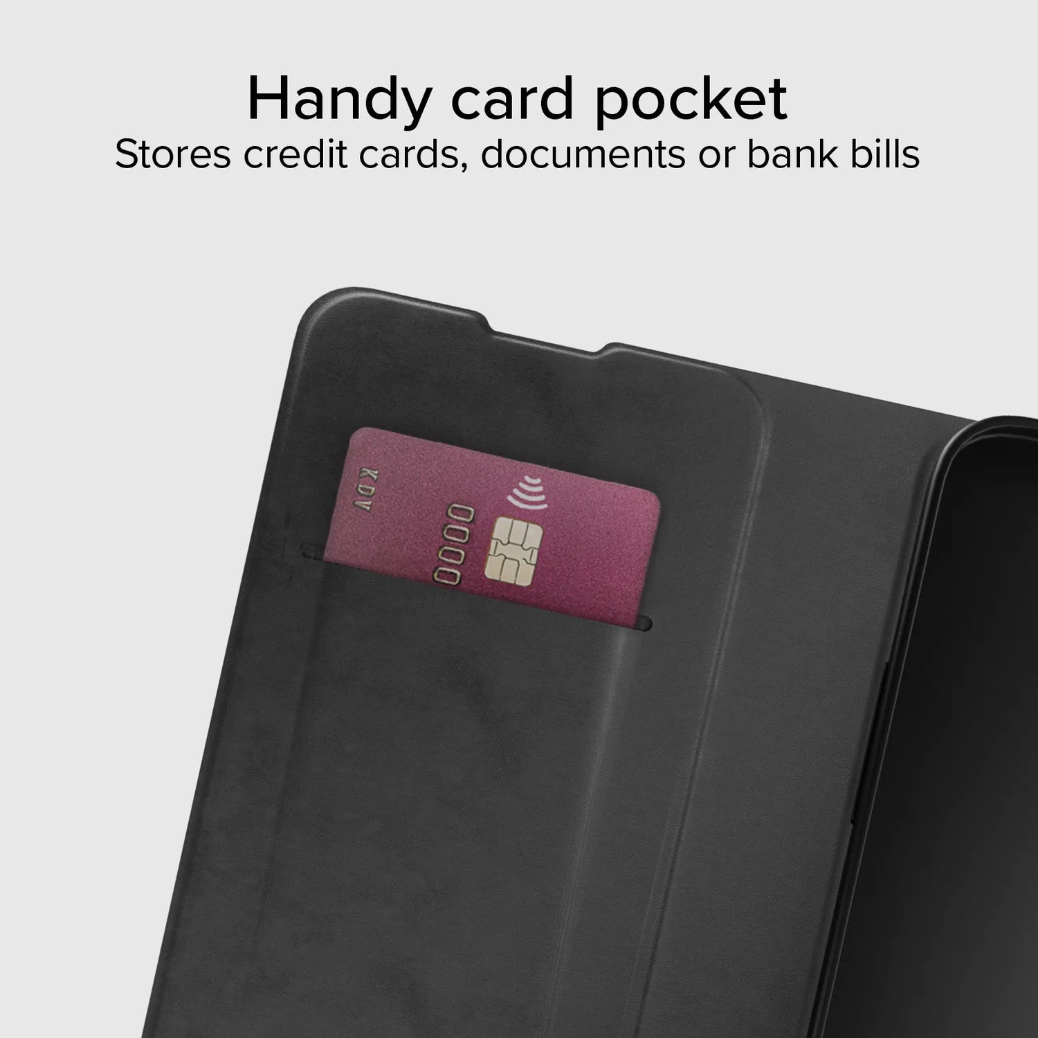 SBS Wallet Smooth Klapphülle iPhone 16e schwarz