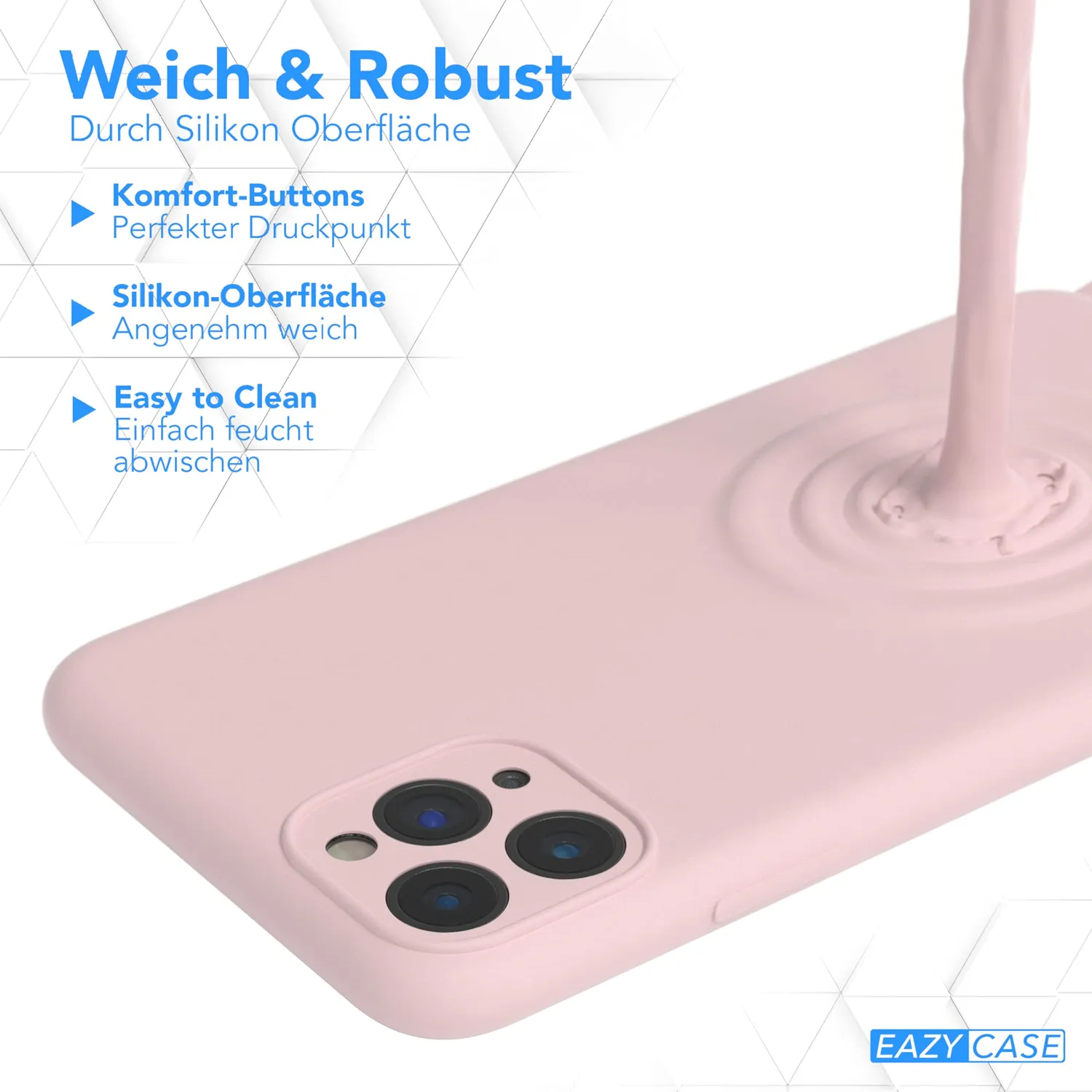 EAZY CASE Premium Silikon iPhone 11 Pro Max Handykette Alt Rosa