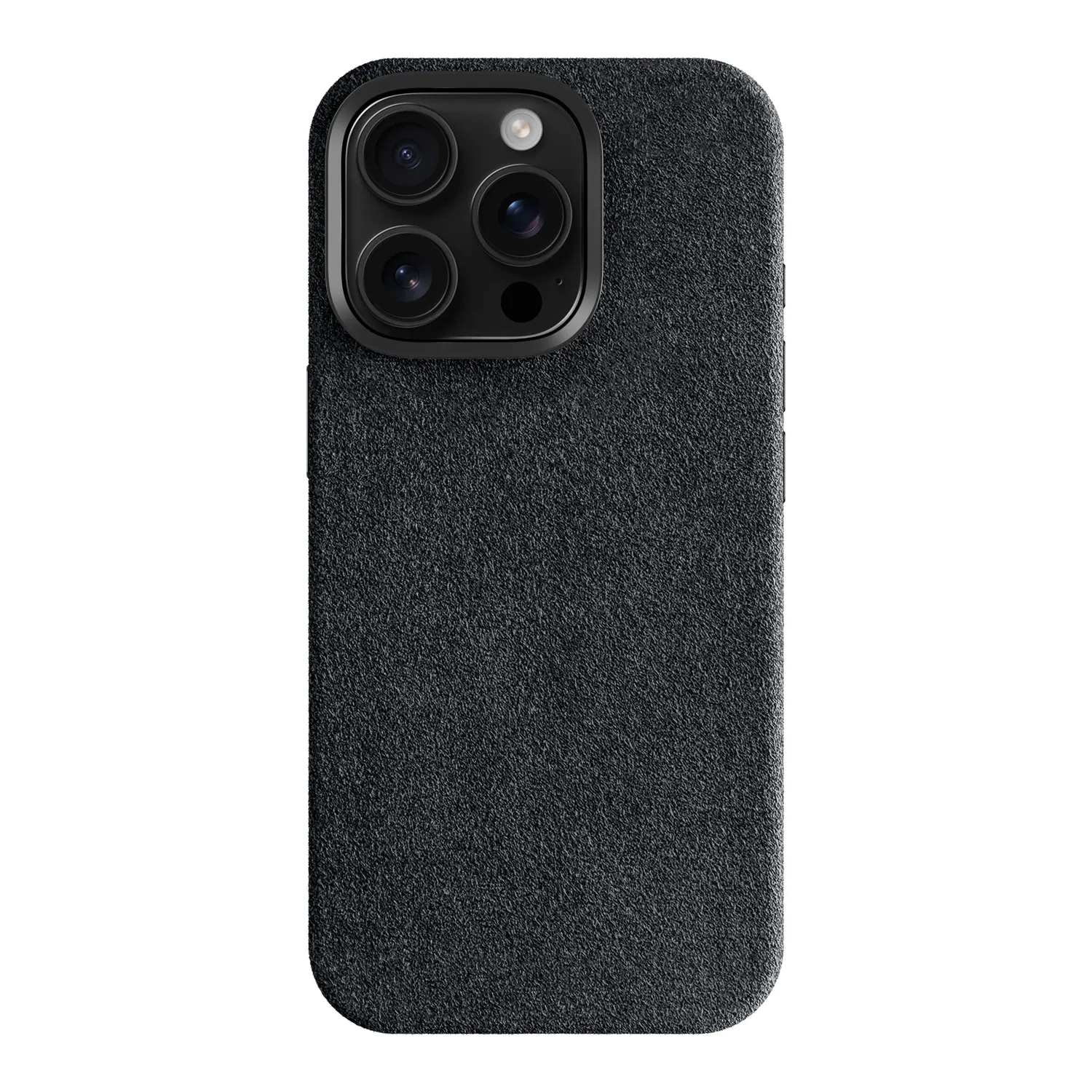 arktis iPhone 15 Pro Max Alcantara Hülle Schwarz