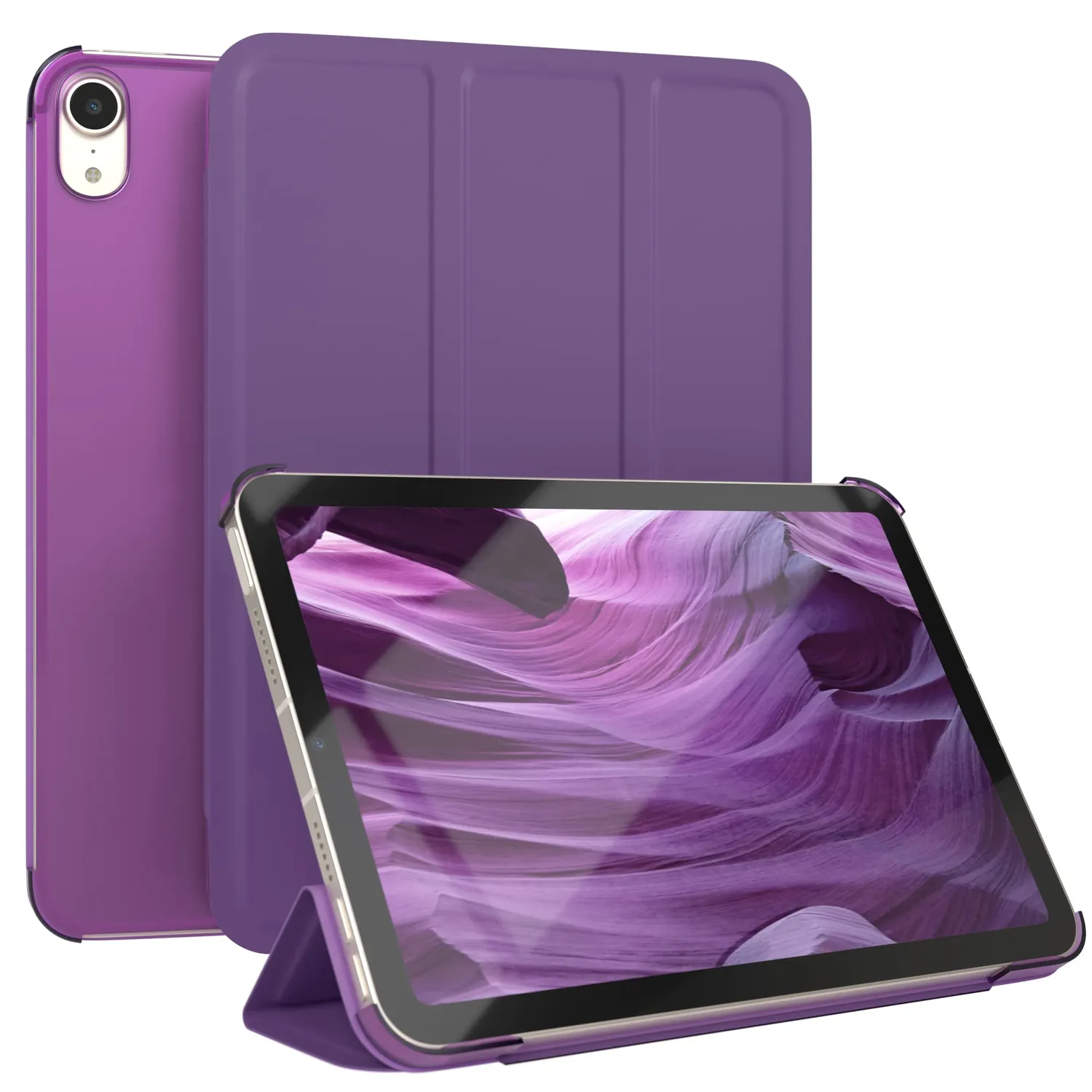 EAZY CASE iPad Mini 7 (2024) Smartcase Grau mit Stifthalter