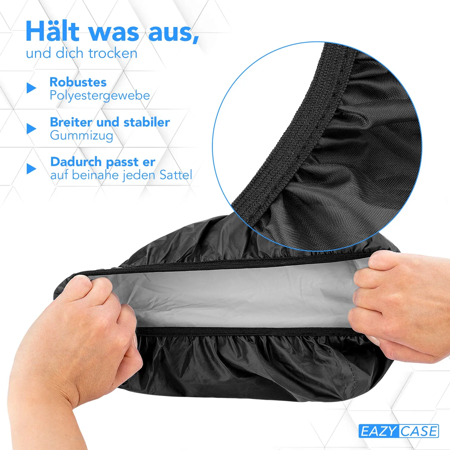 EAZY CASE Sattelüberzug Regenschutz Schwarz wasserfest