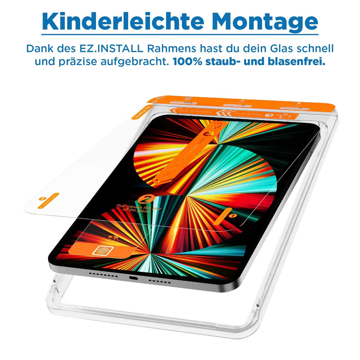 arktis REVOLUTION iPad Panzerglas mit Rahmen