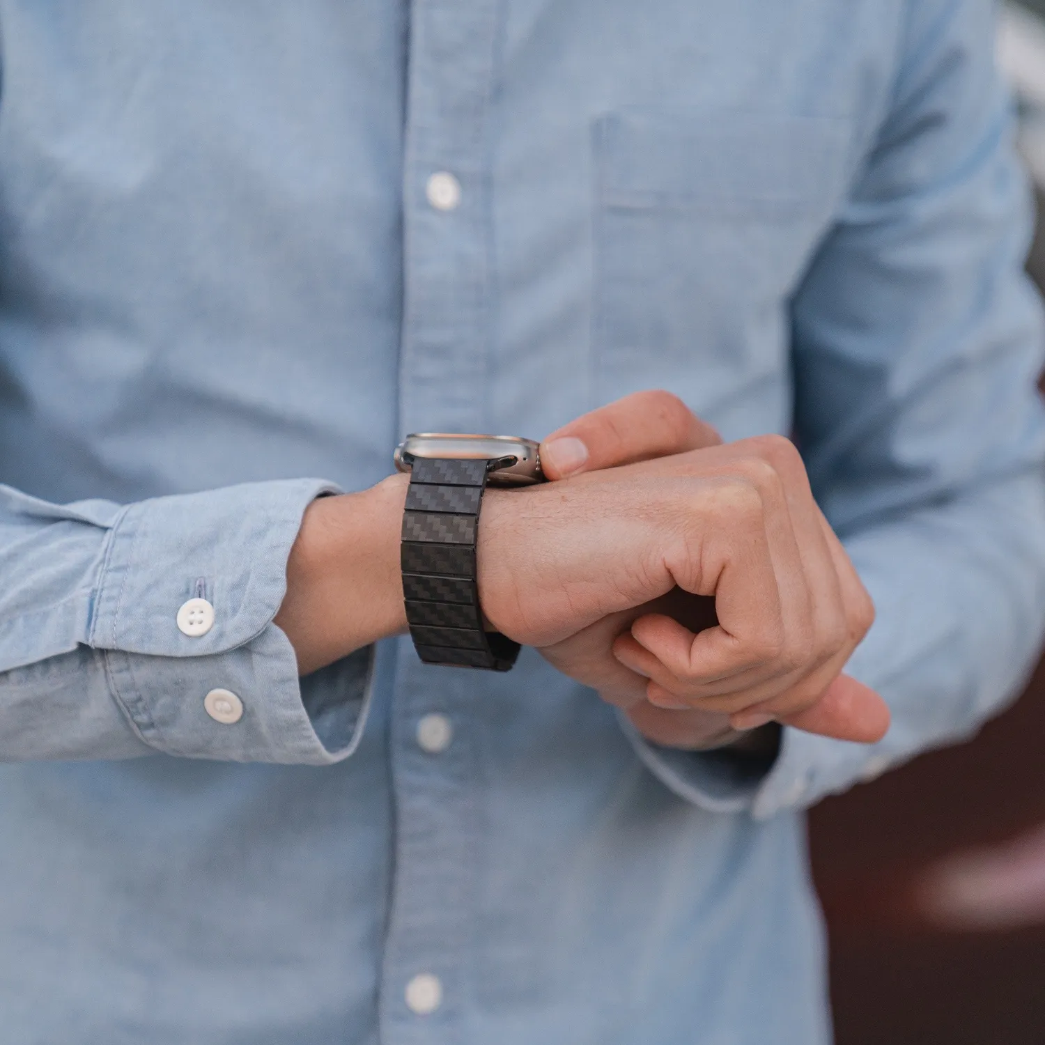 arktisband Karbon Apple Watch Ultra Armband Carbon schwarz