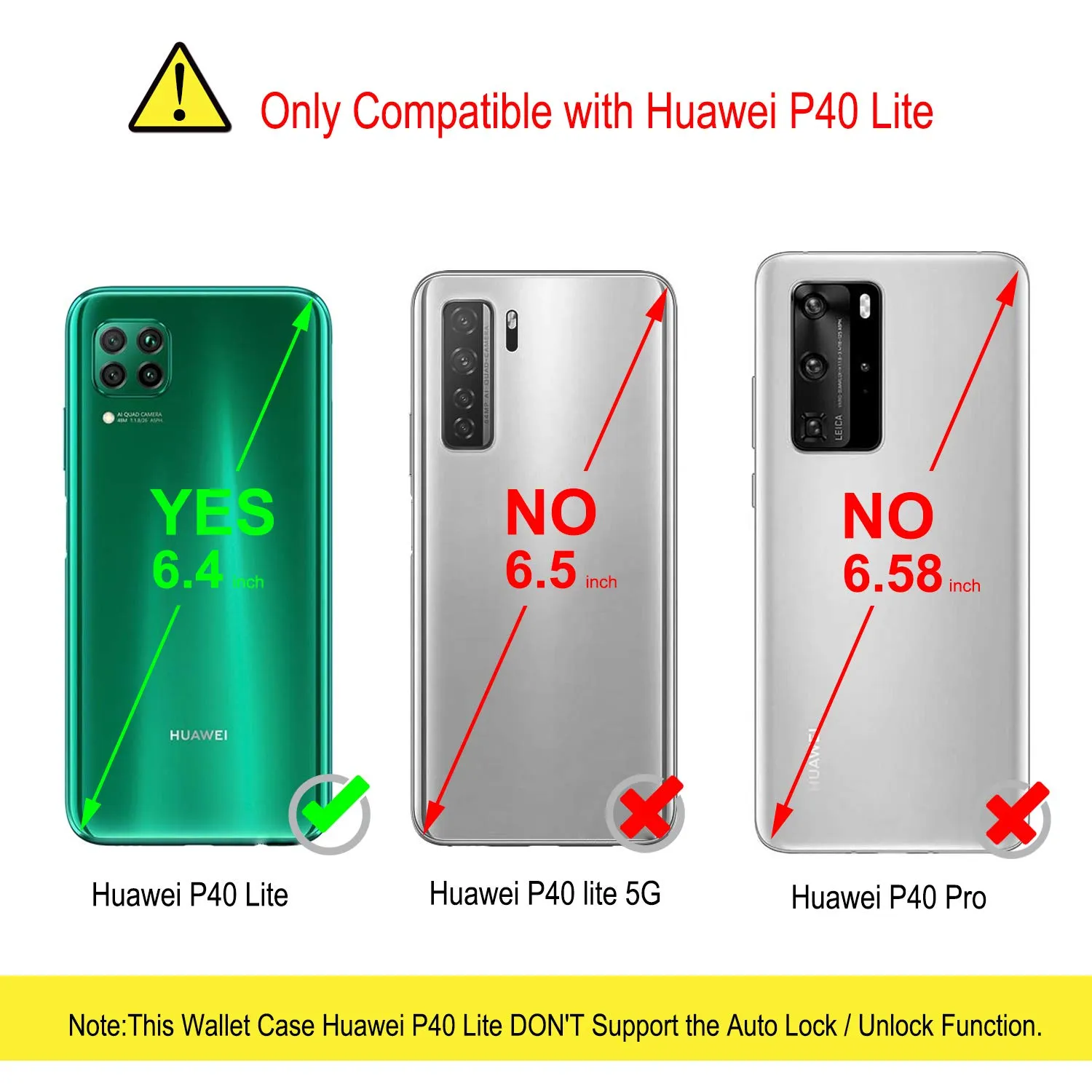 YATWIN Huawei P40 Lite 4G Klapphülle Blau mit Glas