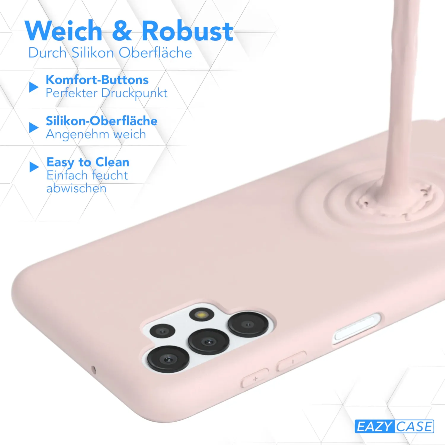 EAZY CASE Galaxy A13 Handykette Hülle Silikon alt rosa