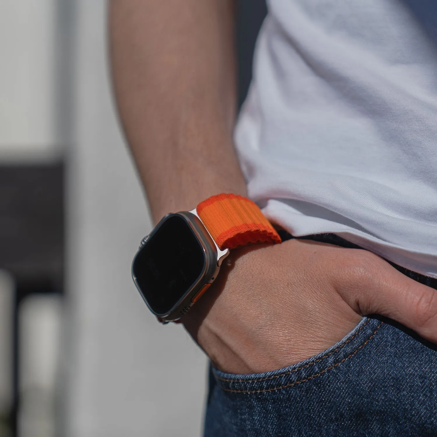 arktis CoreX Apple Watch Armband Dunkelgrau Nylon