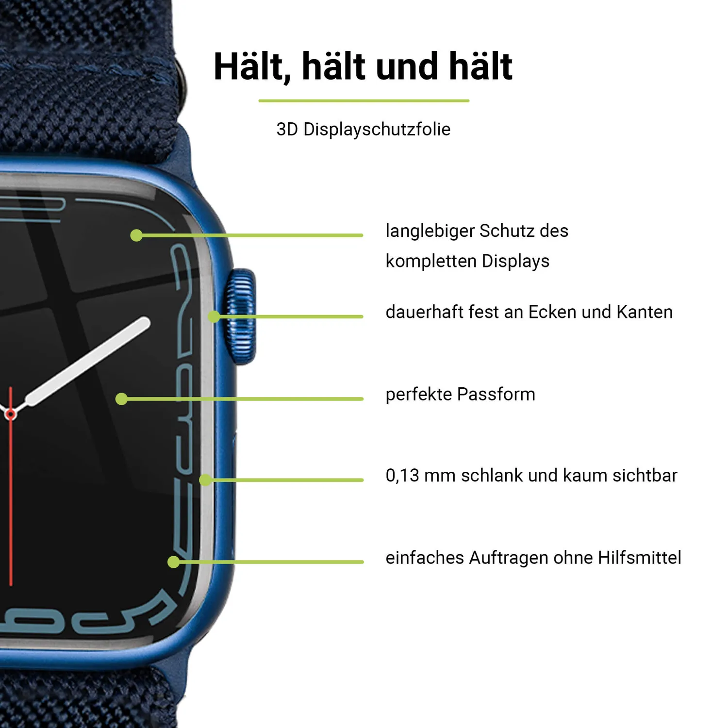 Artwizz ScratchStopper Pro Apple Watch Folie 41mm 4er Pack