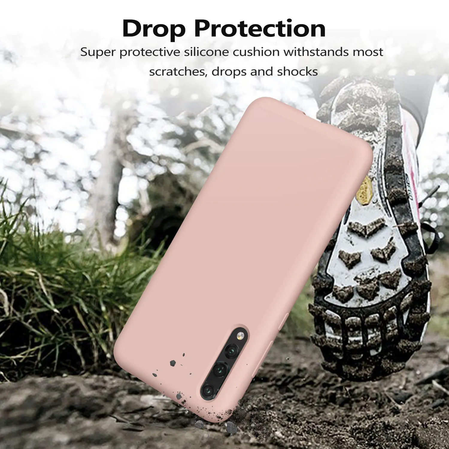 YATWIN Huawei P20 Pro Hülle Silikon Rosa Sabbia