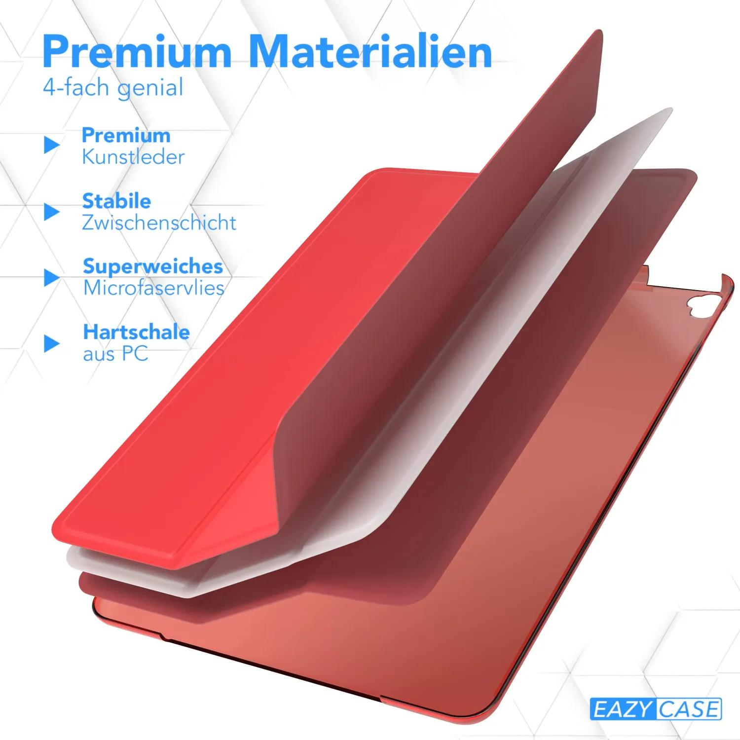 EAZY CASE Smart Cover Tablet Hülle iPad Air 3 Pro 10,5 Rot Stand
