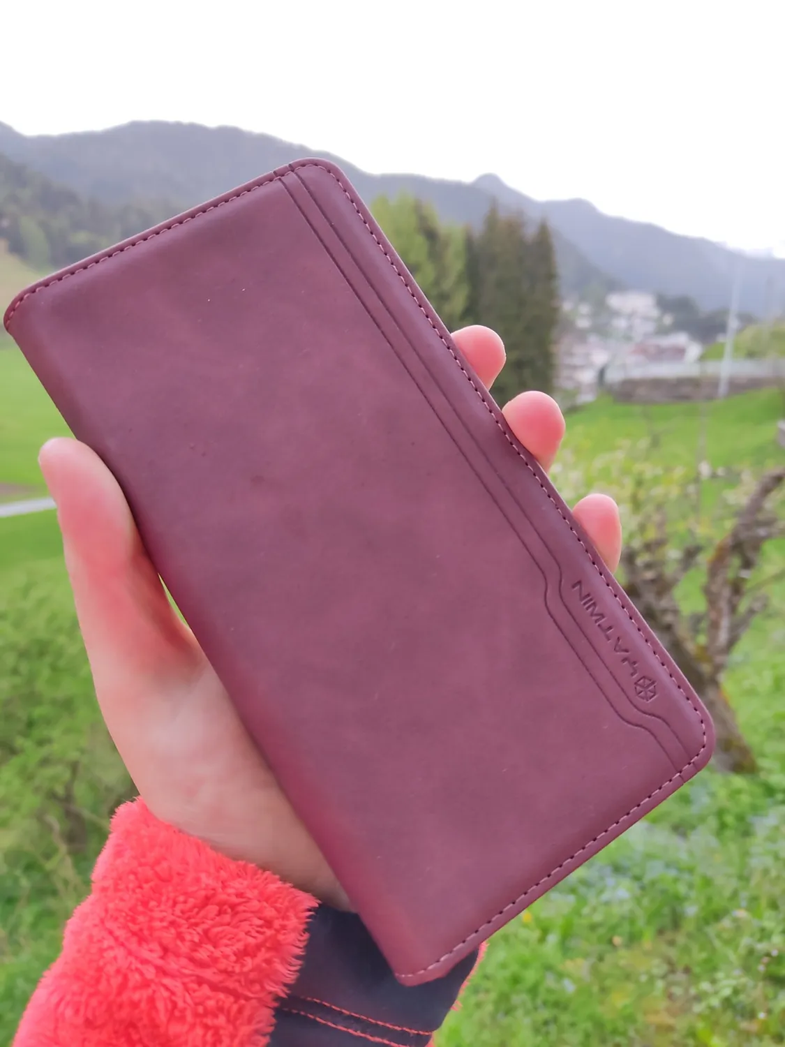 YATWIN Xiaomi Redmi Note 8T Klapphülle Blau Leder RFID