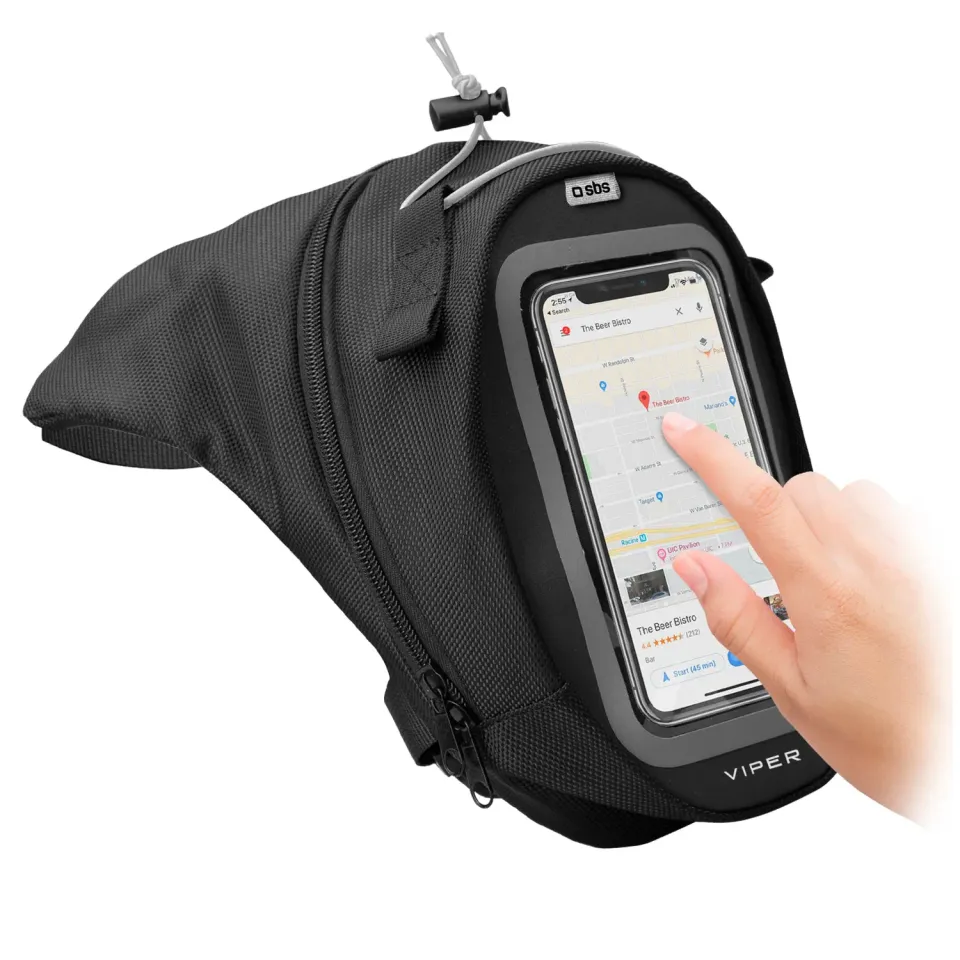 SBS Beintasche Beinbeutel 6 Zoll Motorrad IPX3 schwarz