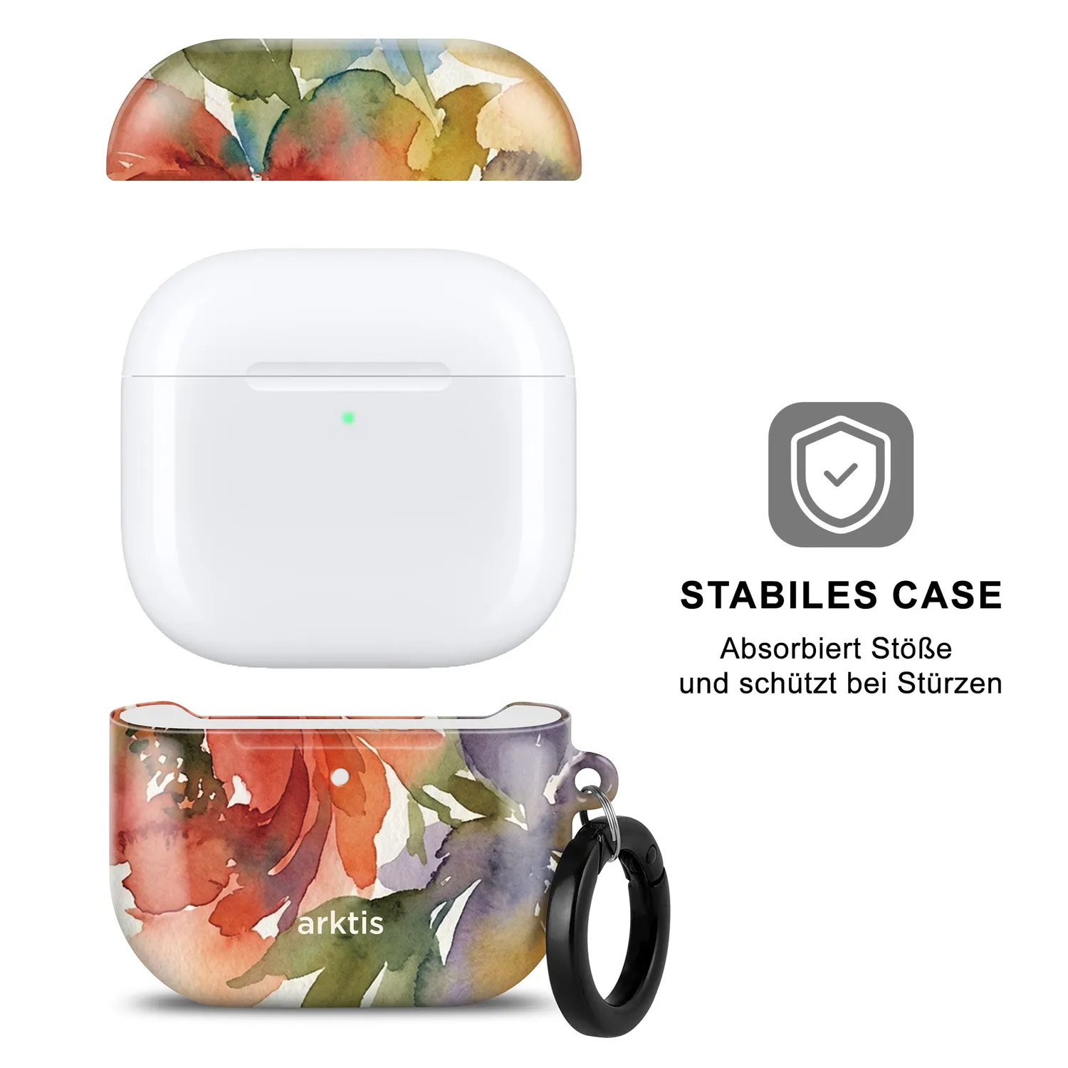 arktis AirPods 4 Floral Hülle Case mit Print