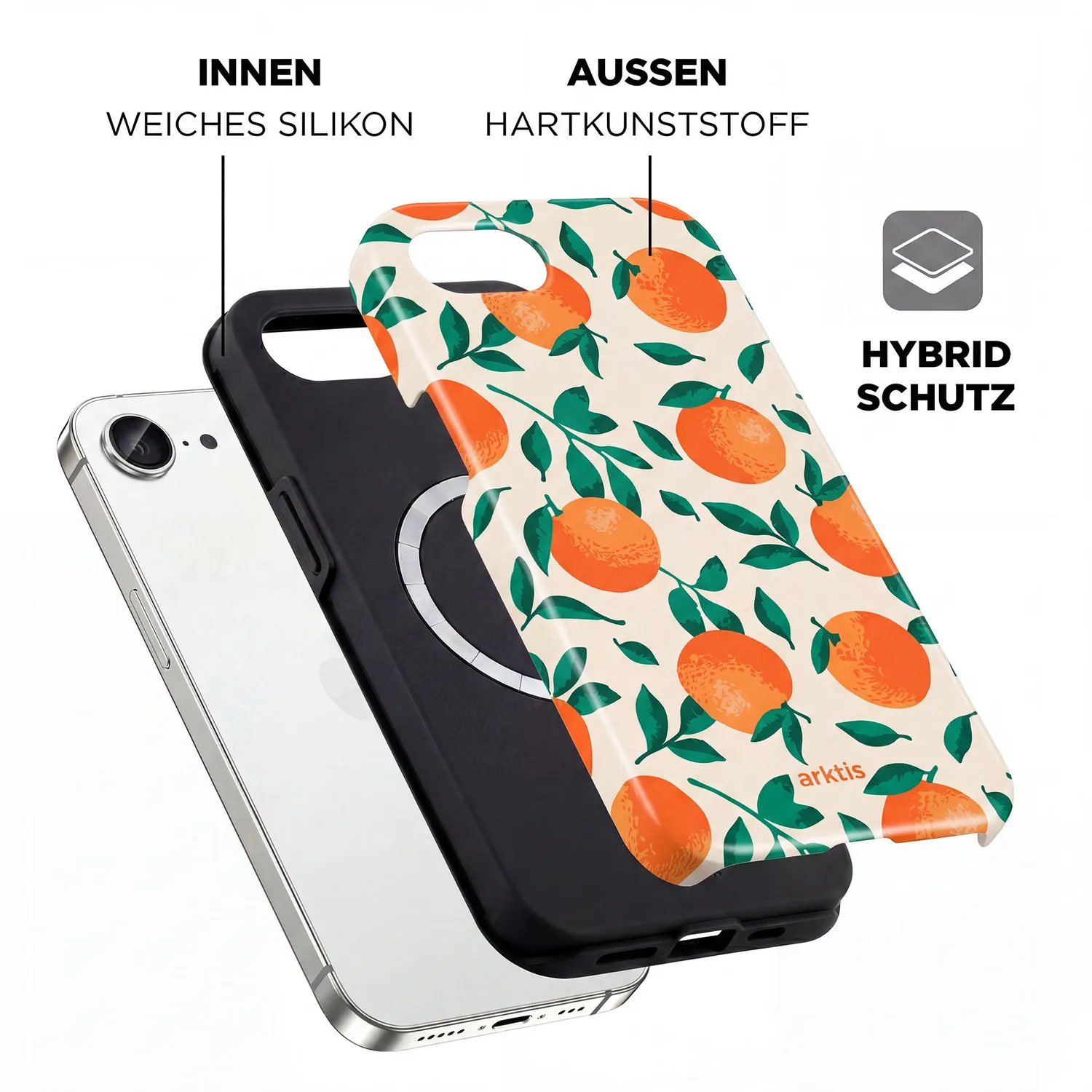 arktis iPhone 17e Hülle Orange Tree MagSafe Case