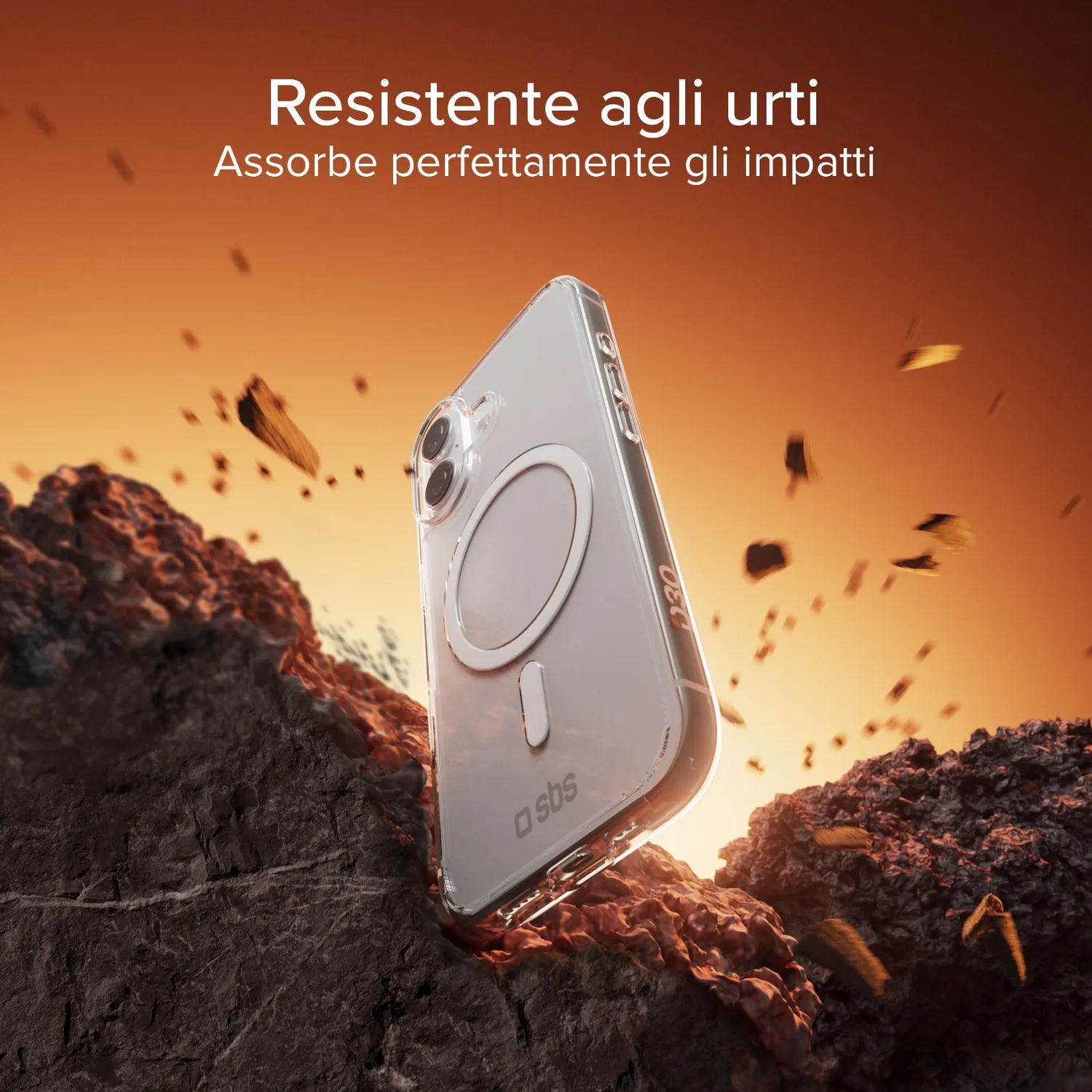 SBS D3O iPhone 17 Handyhülle transparent MagSafe