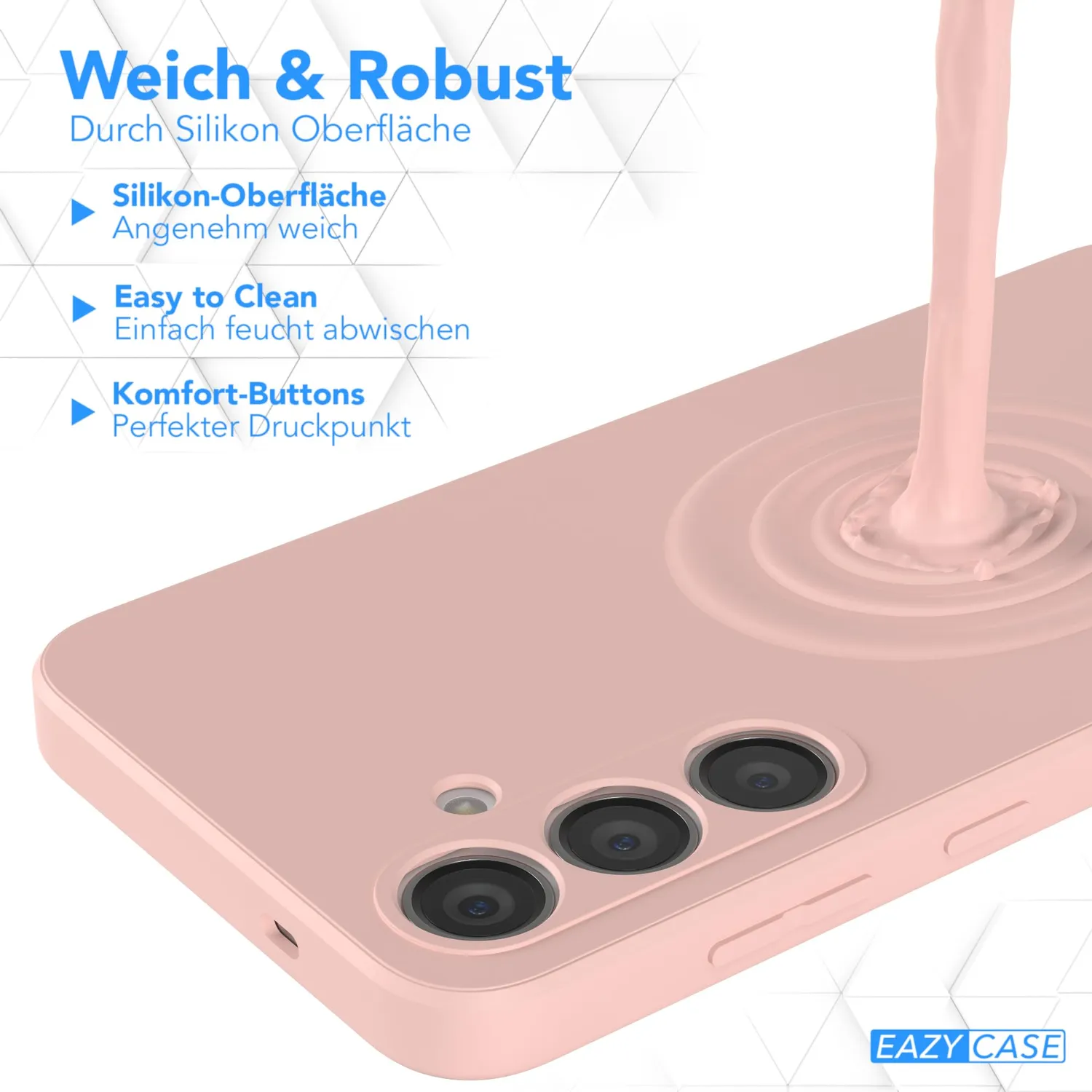 EAZY CASE Silikonhülle Galaxy S24 Plus Alt Rosa matt