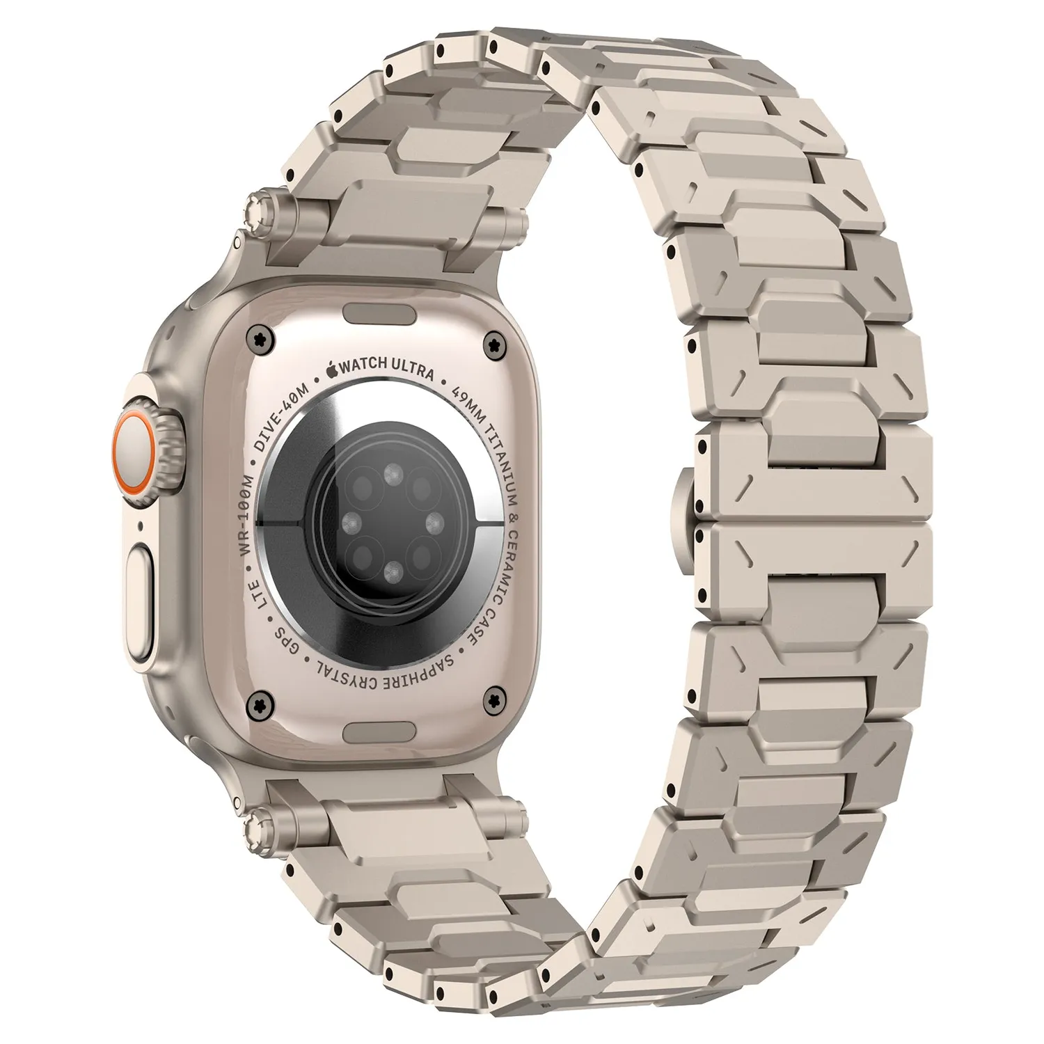 arktisband TXR-500 Apple Watch Armband 49mm Natur Edelstahl