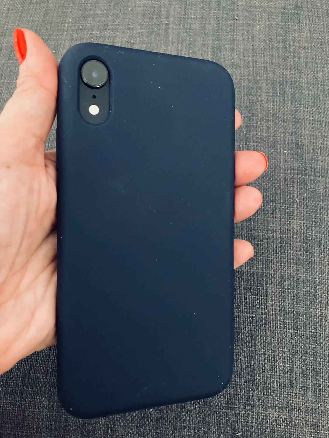 YATWIN iPhone XR Silikonhülle Dunkelgrün Folie stoßfest