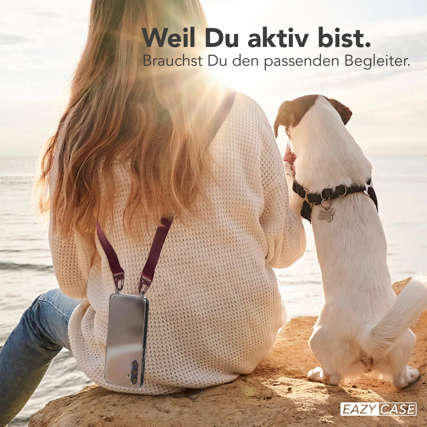 EAZY CASE Galaxy A15 Hülle mit Band Breit Beere