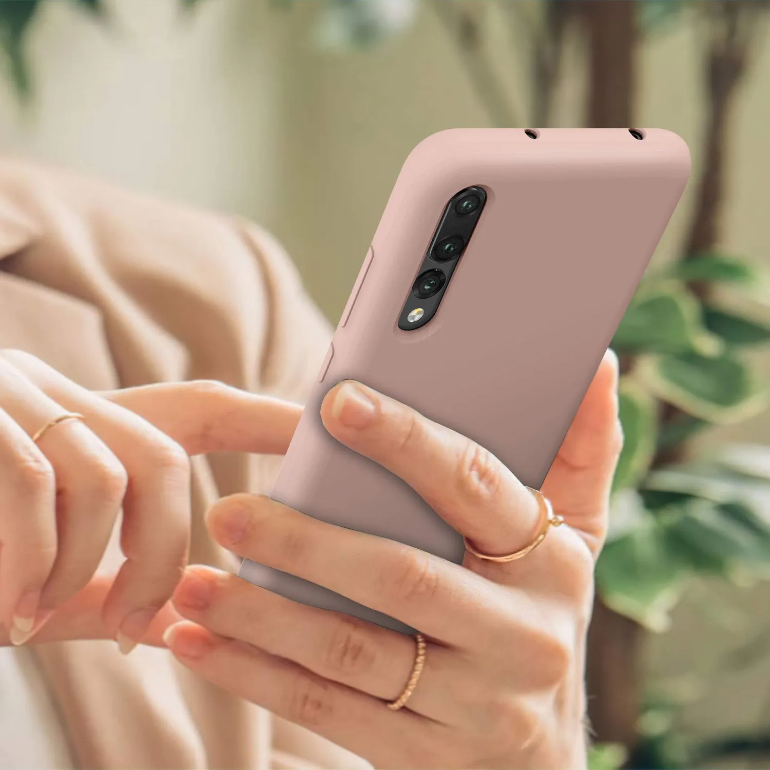 YATWIN Huawei P20 Pro Hülle Silikon Rosa Sabbia