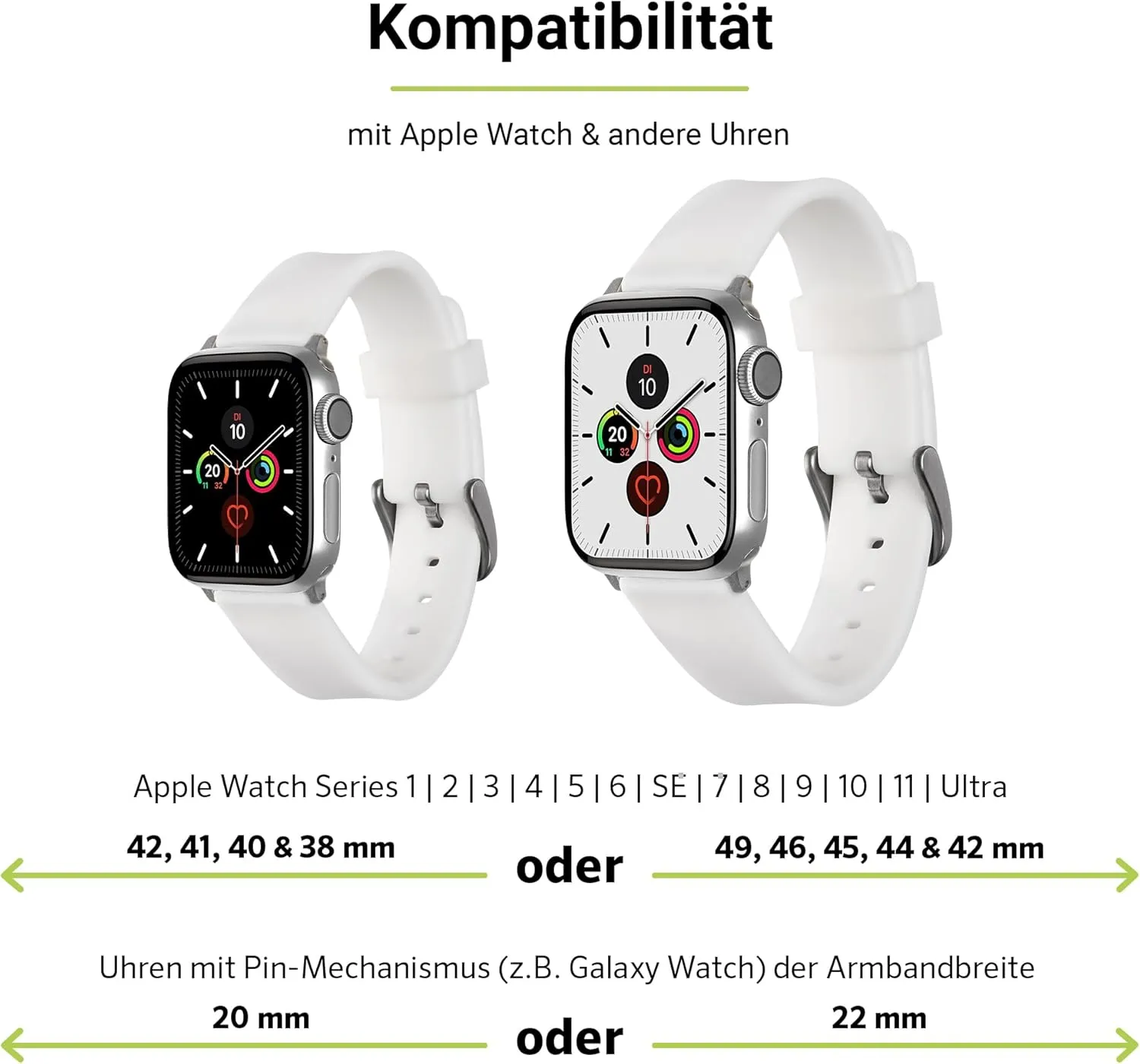 Artwizz Apple Watch Adapter Edelstahl 20mm 22mm