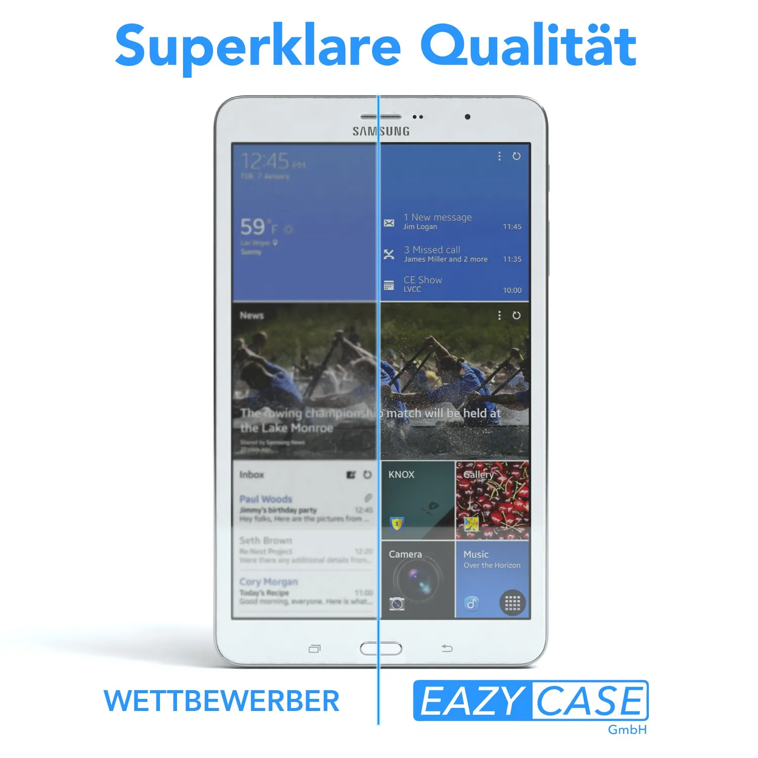 EAZY CASE Galaxy Tab Pro 8.4 Schutzglas Transparent 9H