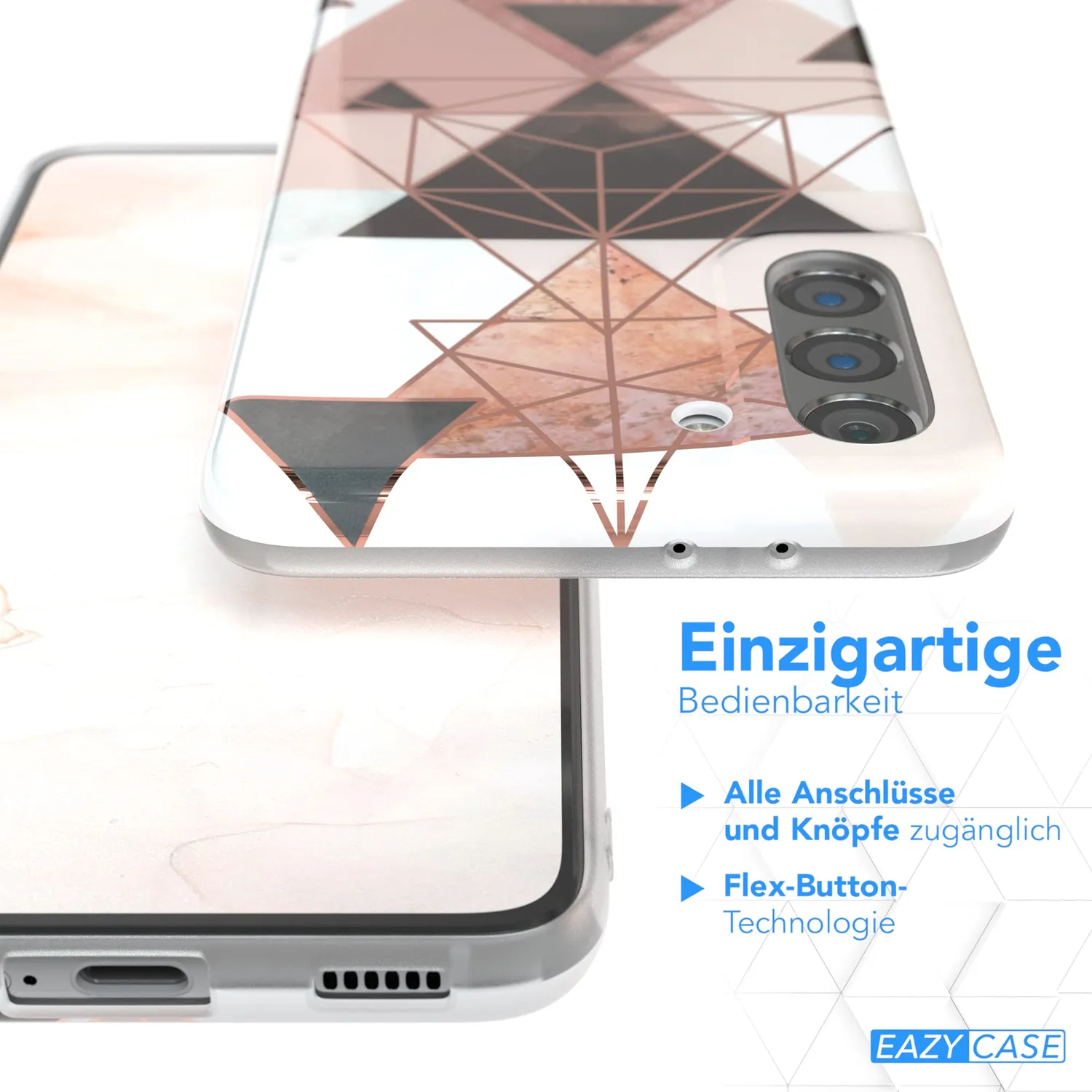 EAZY CASE Galaxy S21 Silikonhülle Rosa-Braun
