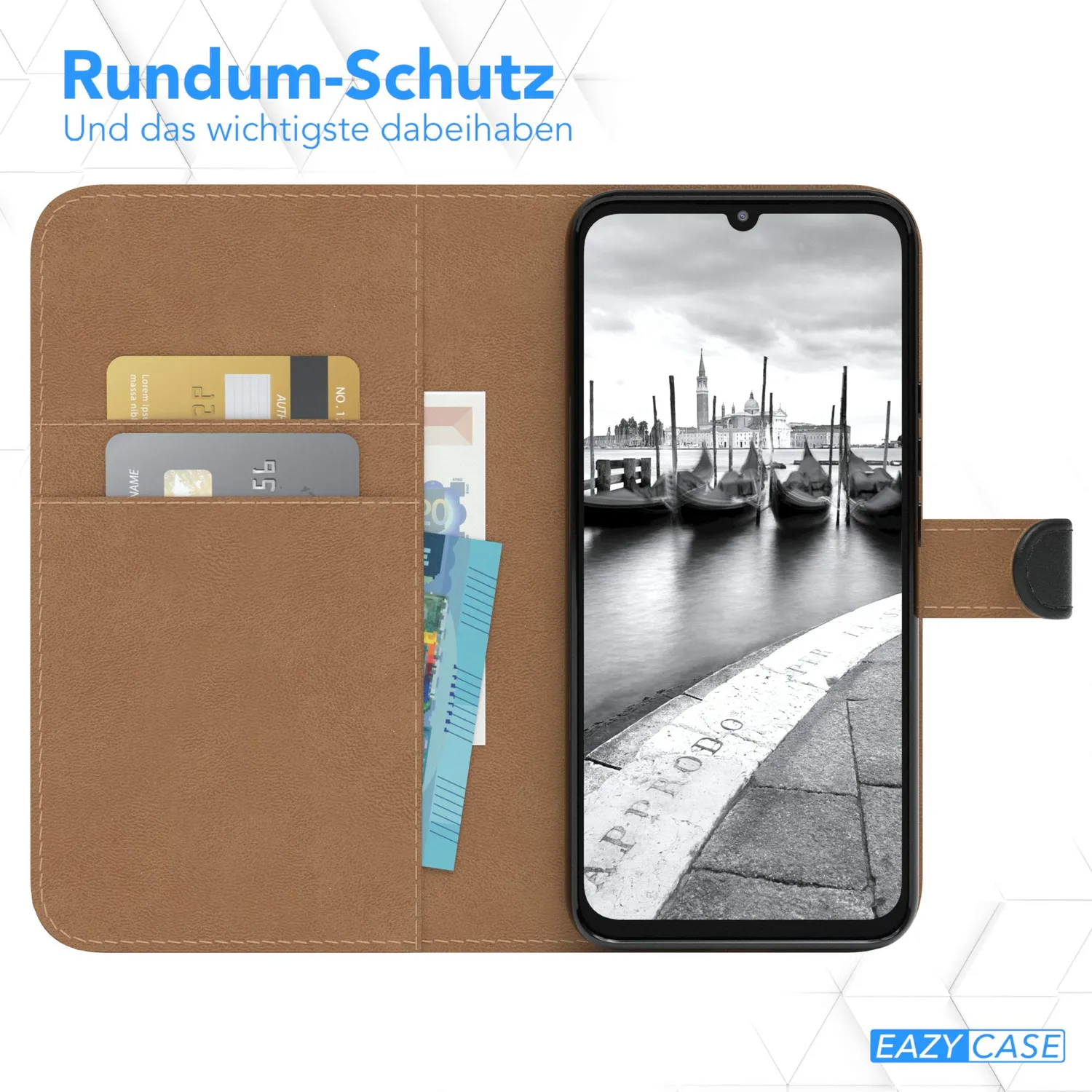 EAZY CASE Mi 10 Lite Klapphülle Schwarz 5G