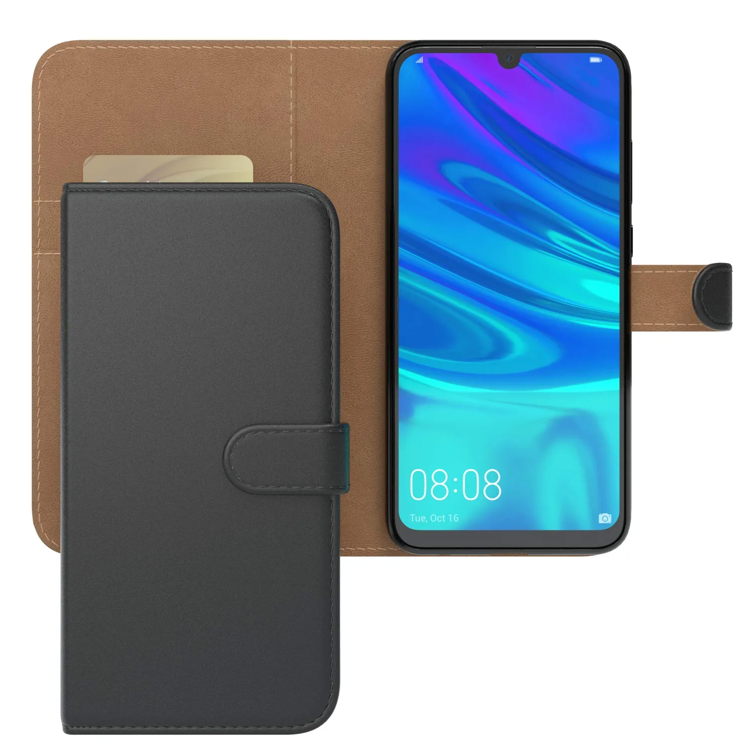 EAZY CASE P Smart 2019 Book Handyhülle Schwarz Klapp