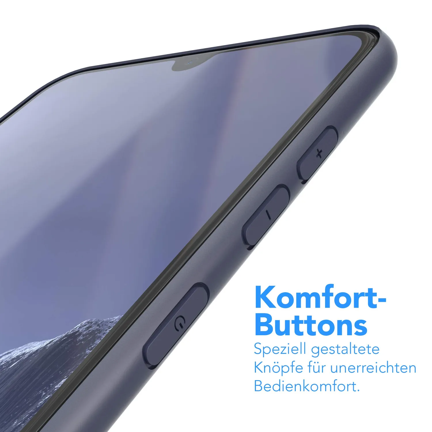EAZY CASE Samsung Galaxy A70 Hülle Navy Blau 0,8mm