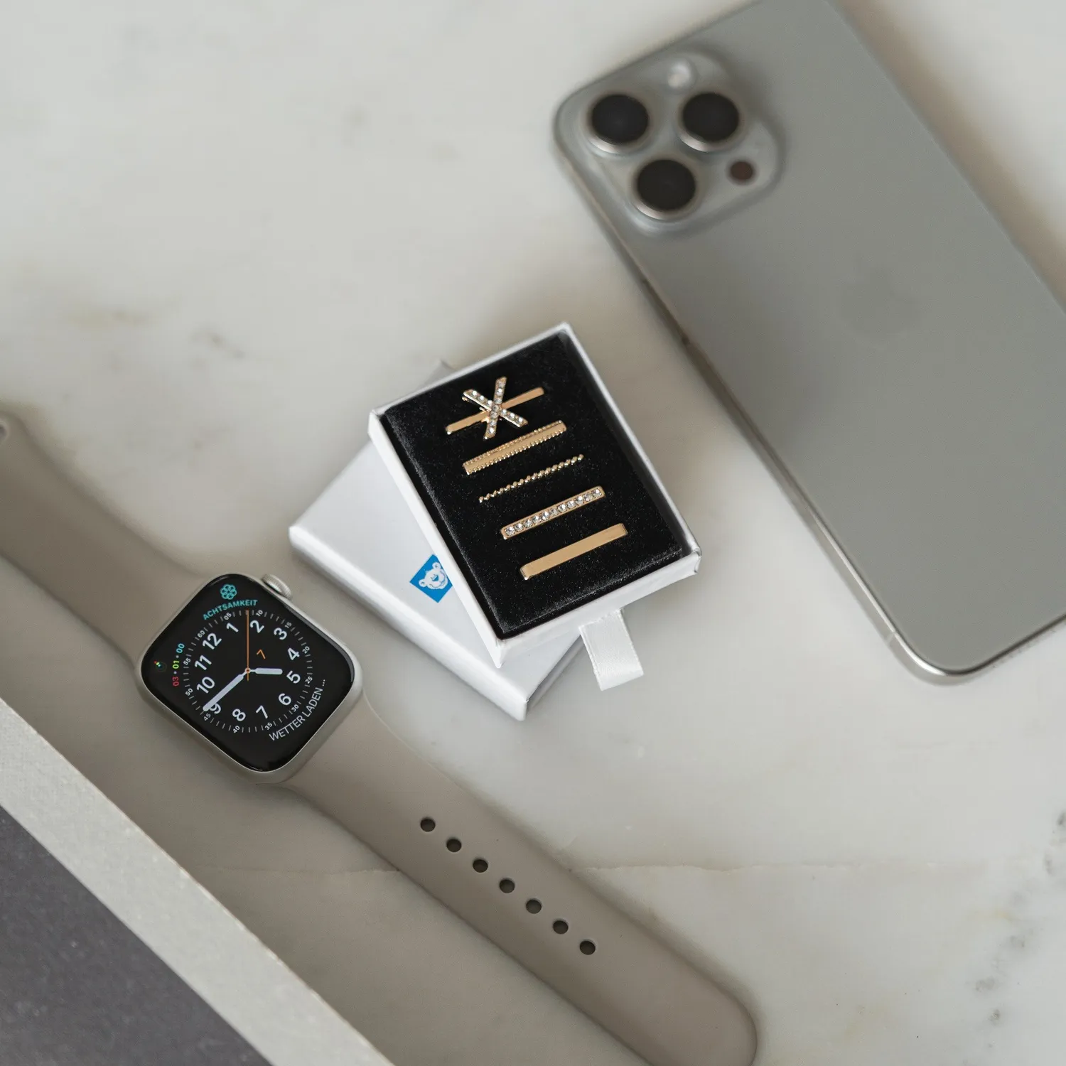 arktisband Buchstabe X Charm für Apple Watch Edelstahl Gold