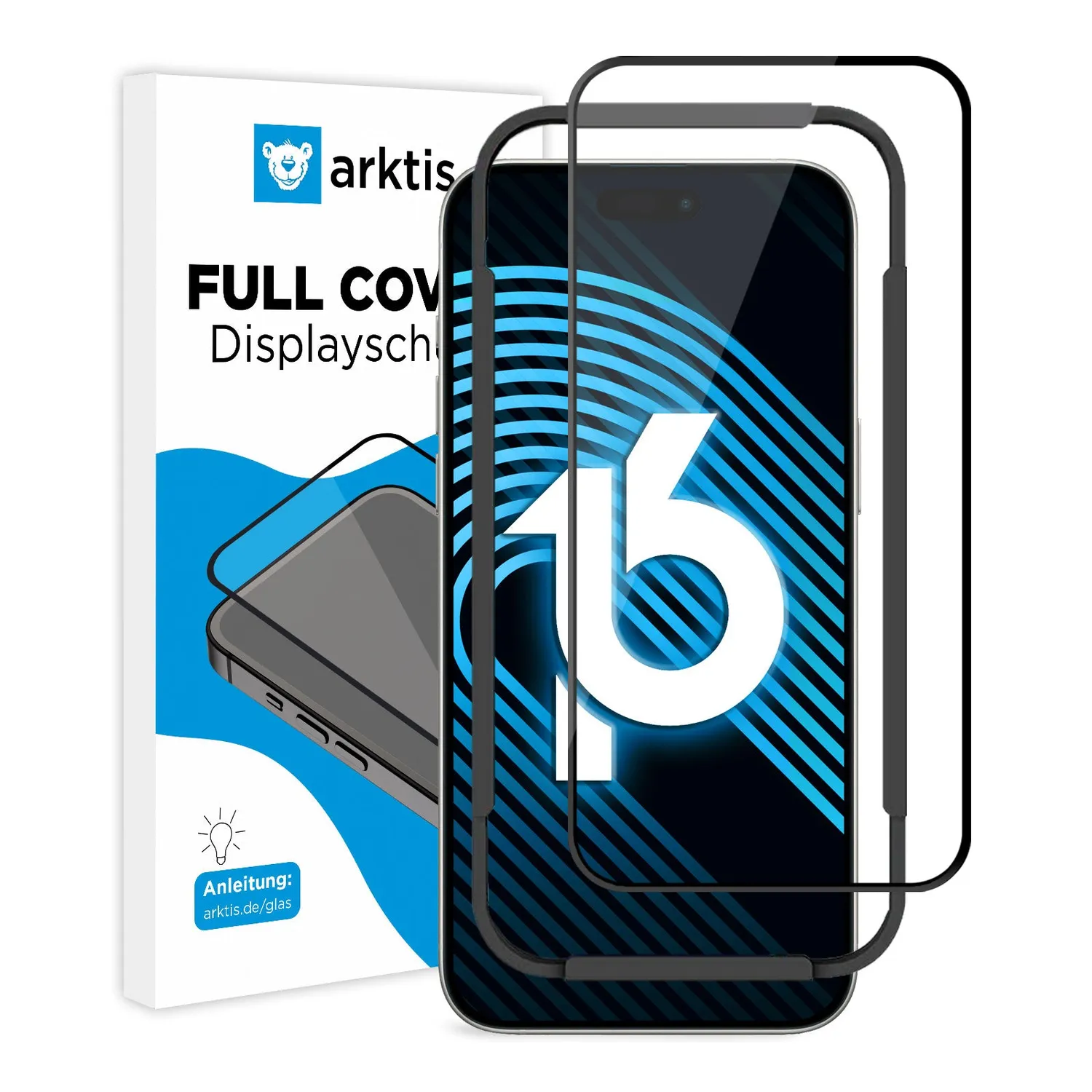 arktis iPhone 16 Pro Max Panzerglas hüllenfreundlich 1 Stück
