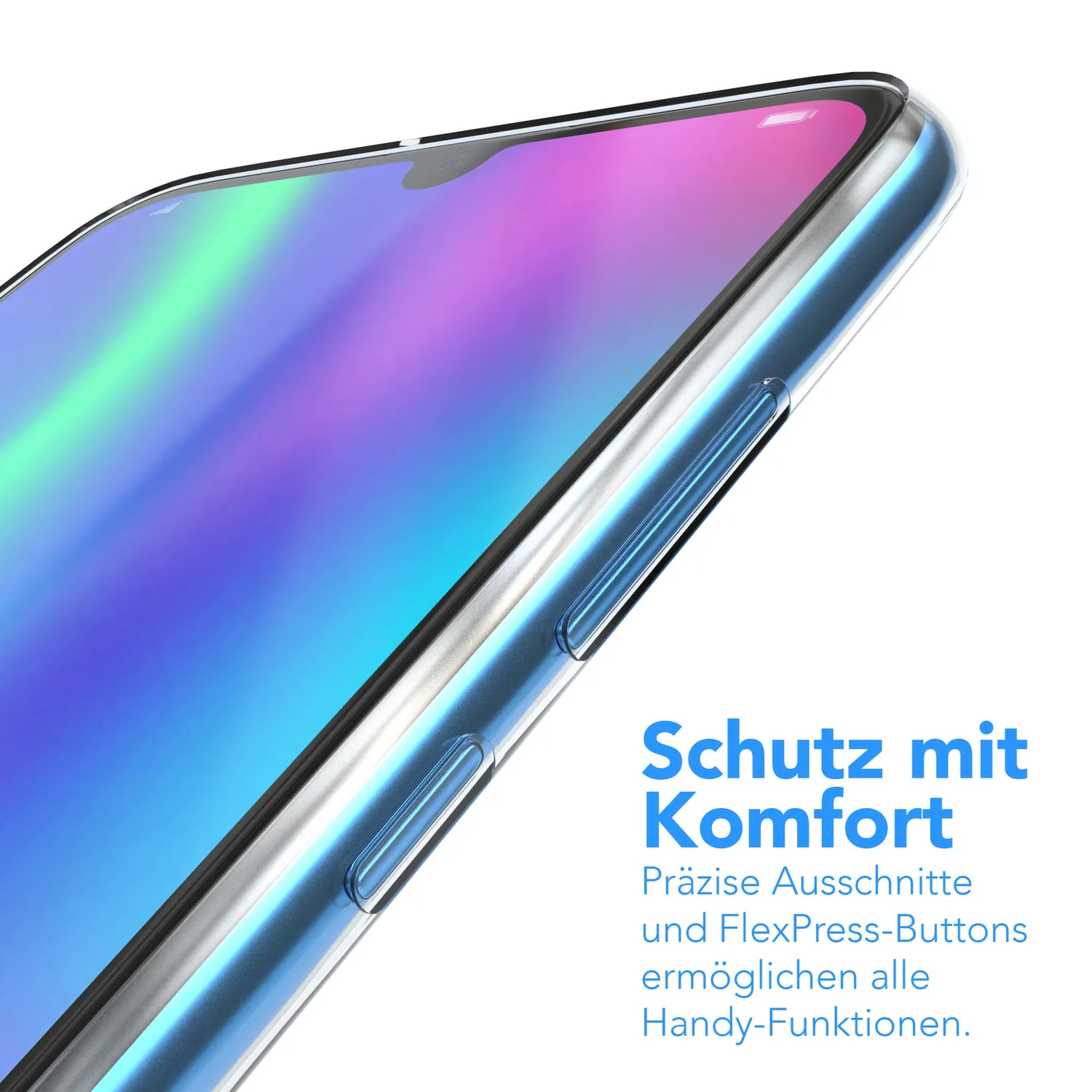 EAZY CASE Honor 10 Lite Handyhülle transparent ultradünn