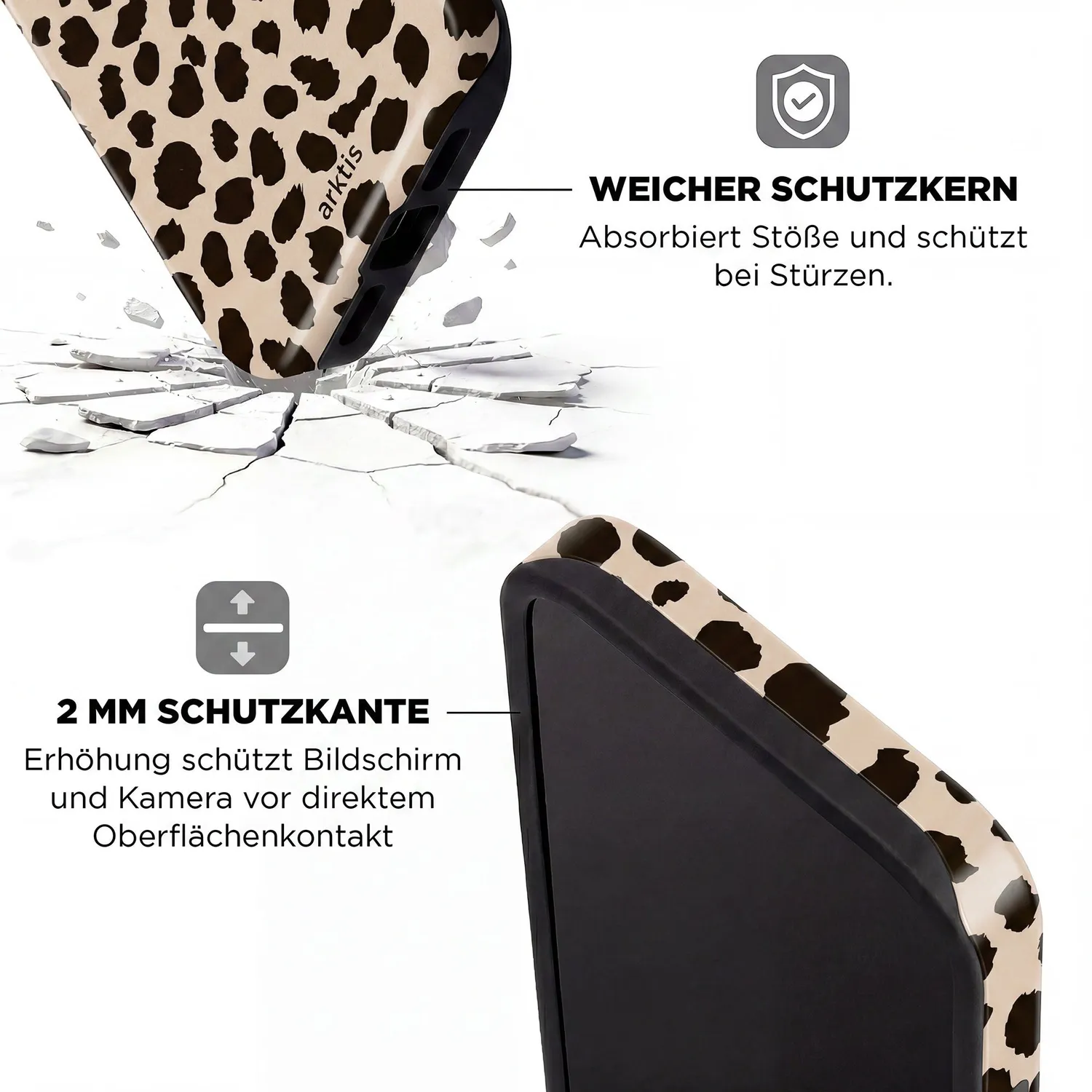 arktis Cheetah iPhone 15 Hülle mit MagSafe