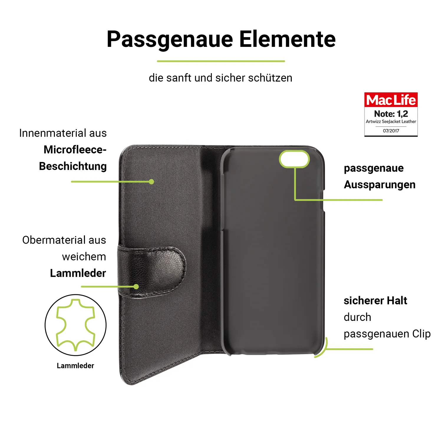 Artwizz SeeJacket Leather iPhone XR Lederhülle schwarz