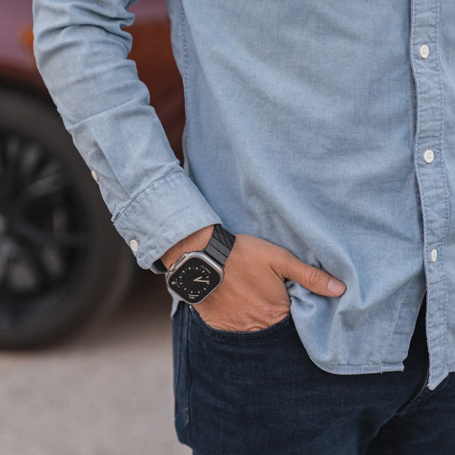 arktisband Karbon Apple Watch Ultra Armband Carbon schwarz