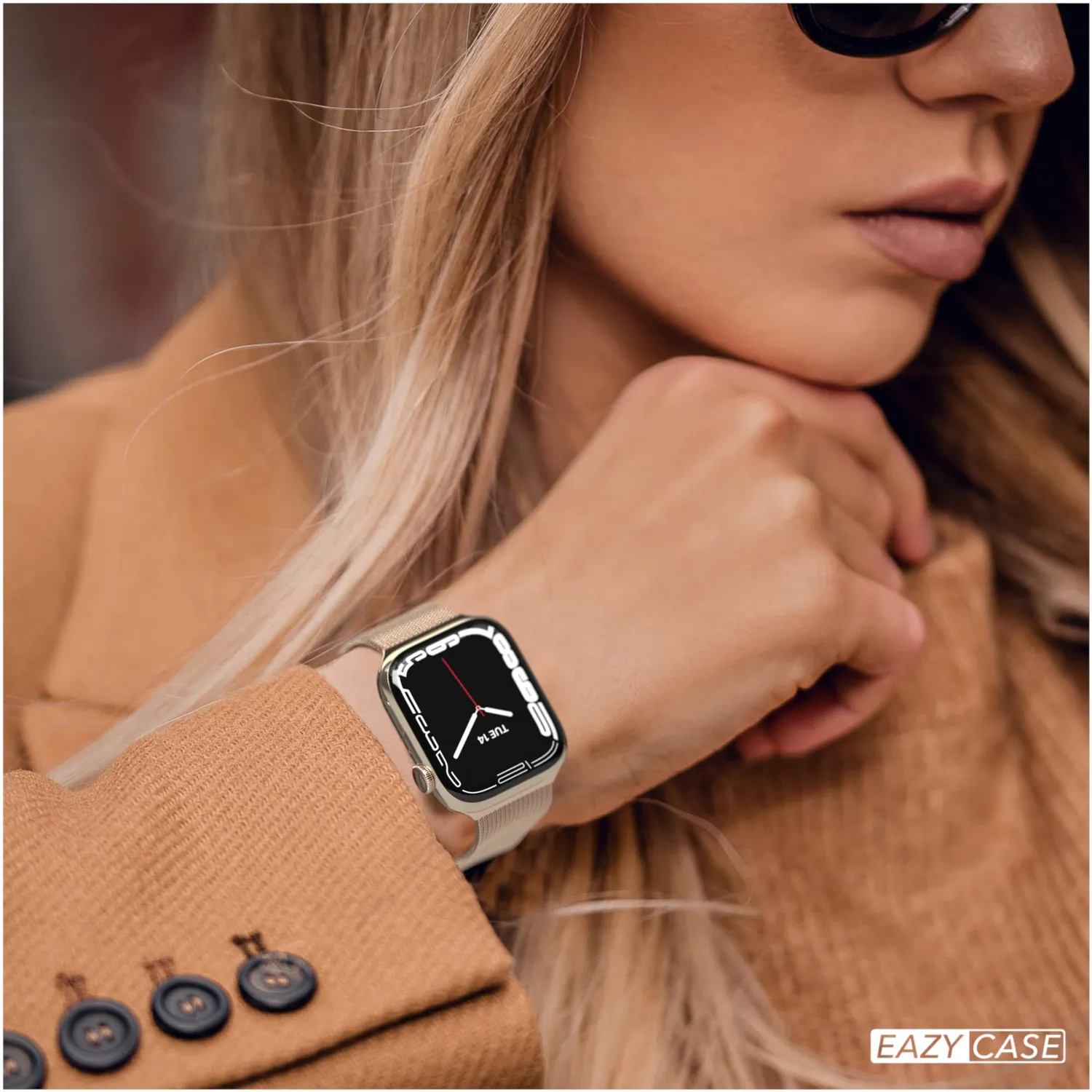 EAZY CASE Apple Watch Mesh Armband Metall verstellbar
